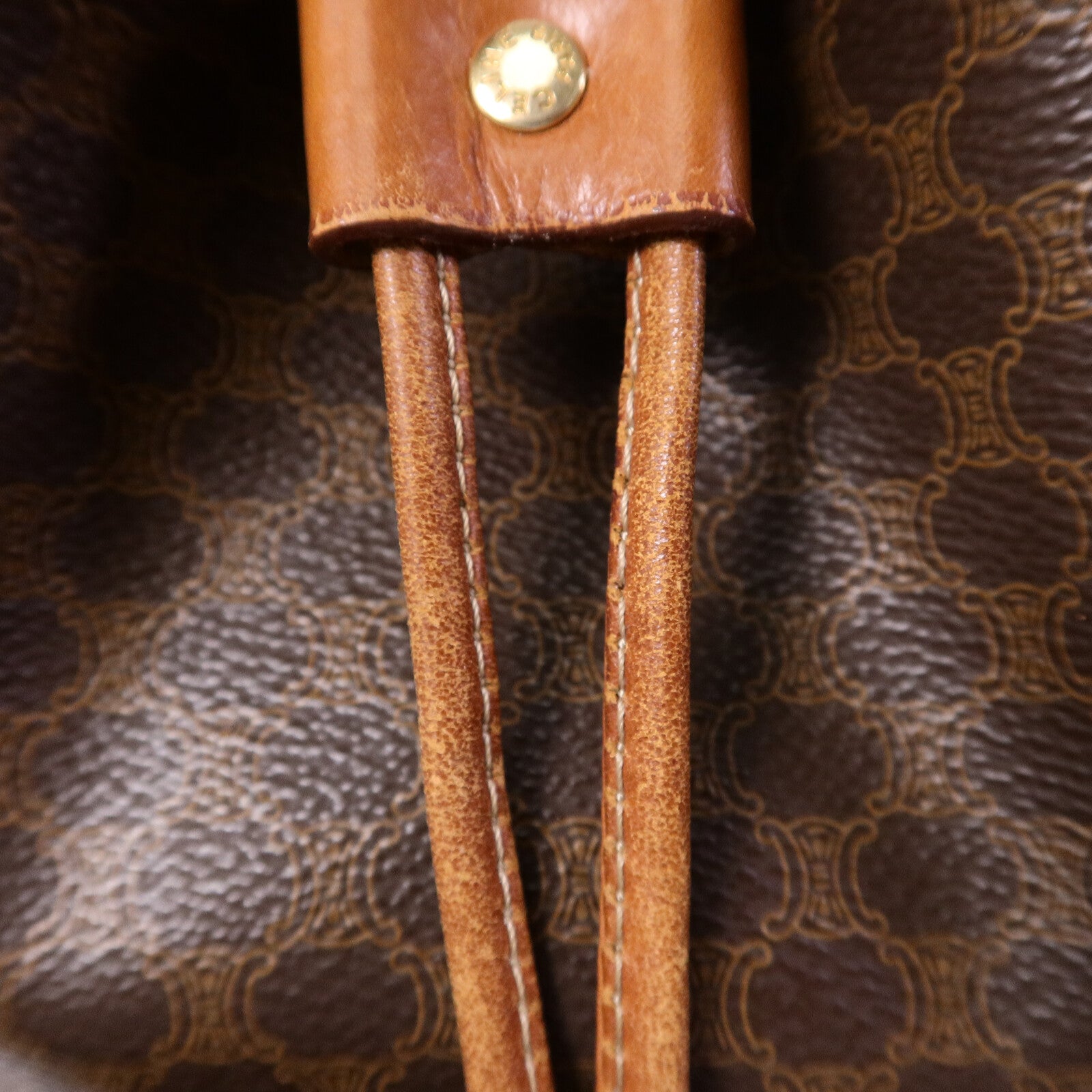 CELINE 塗層帆布Vintage Bucket Bag肩背袋
