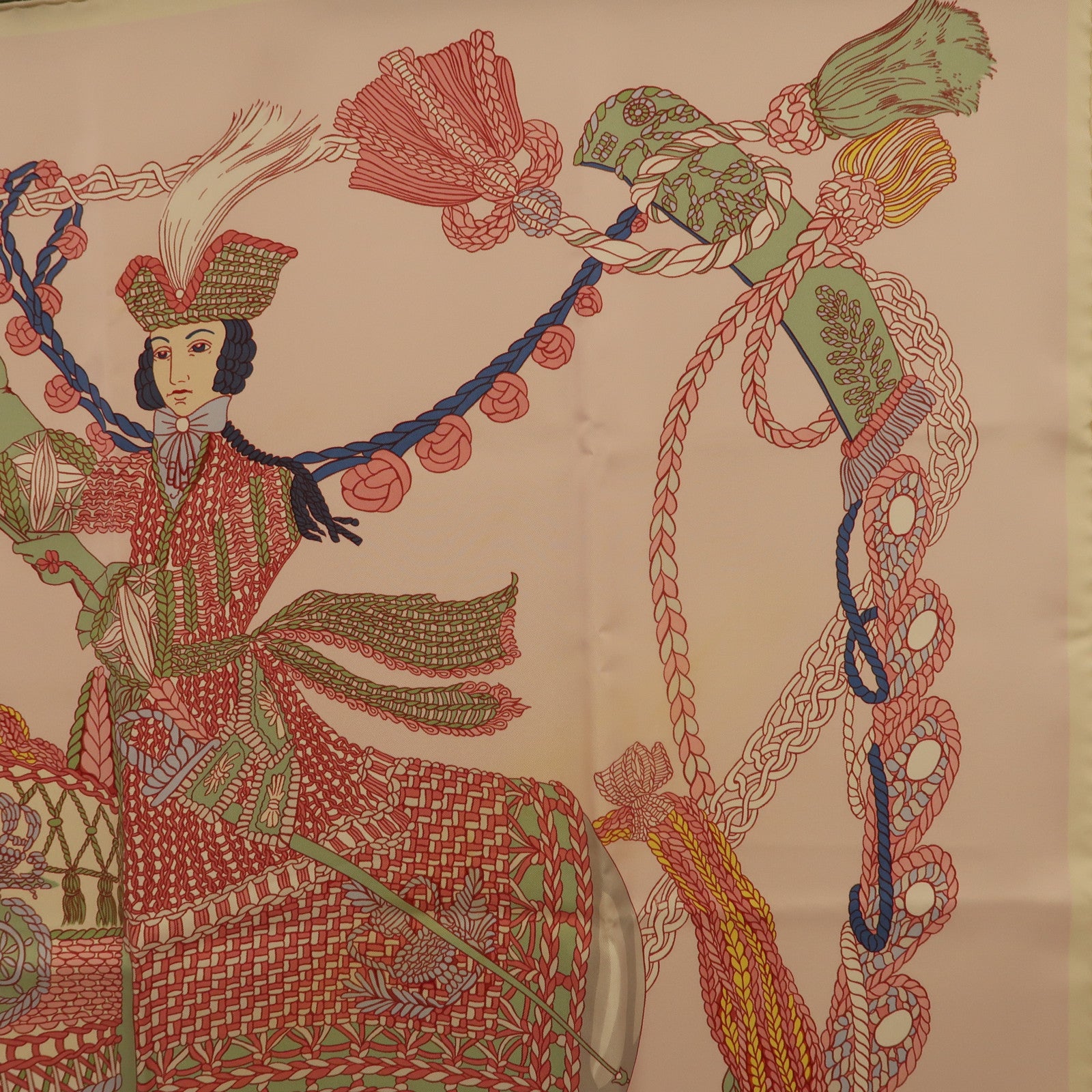 HERMES Scarf Scarves Silk Pink/Multicolor