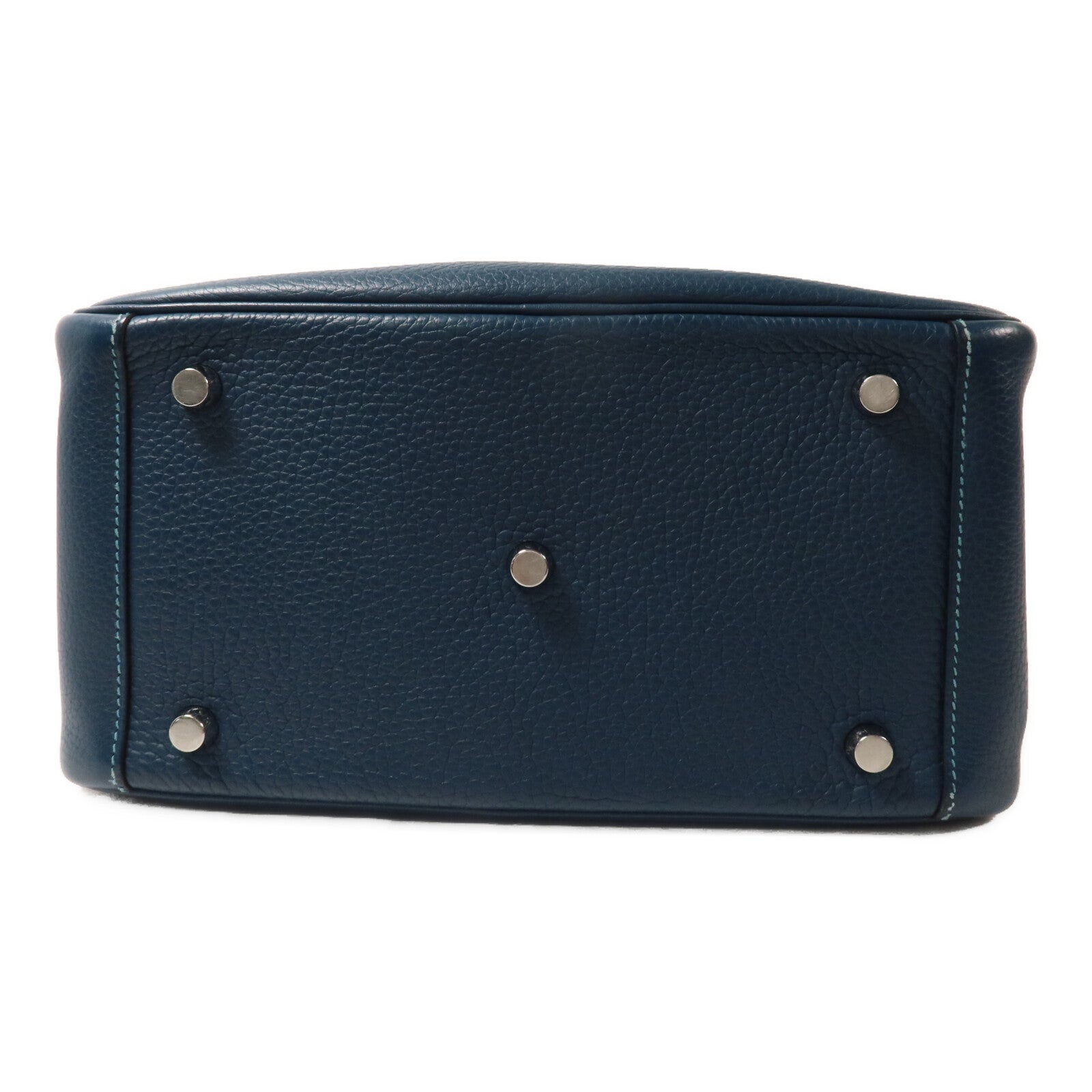 HERMES Clemence皮革Lindy 26手挽肩背兩用袋Colvert/Turquoise