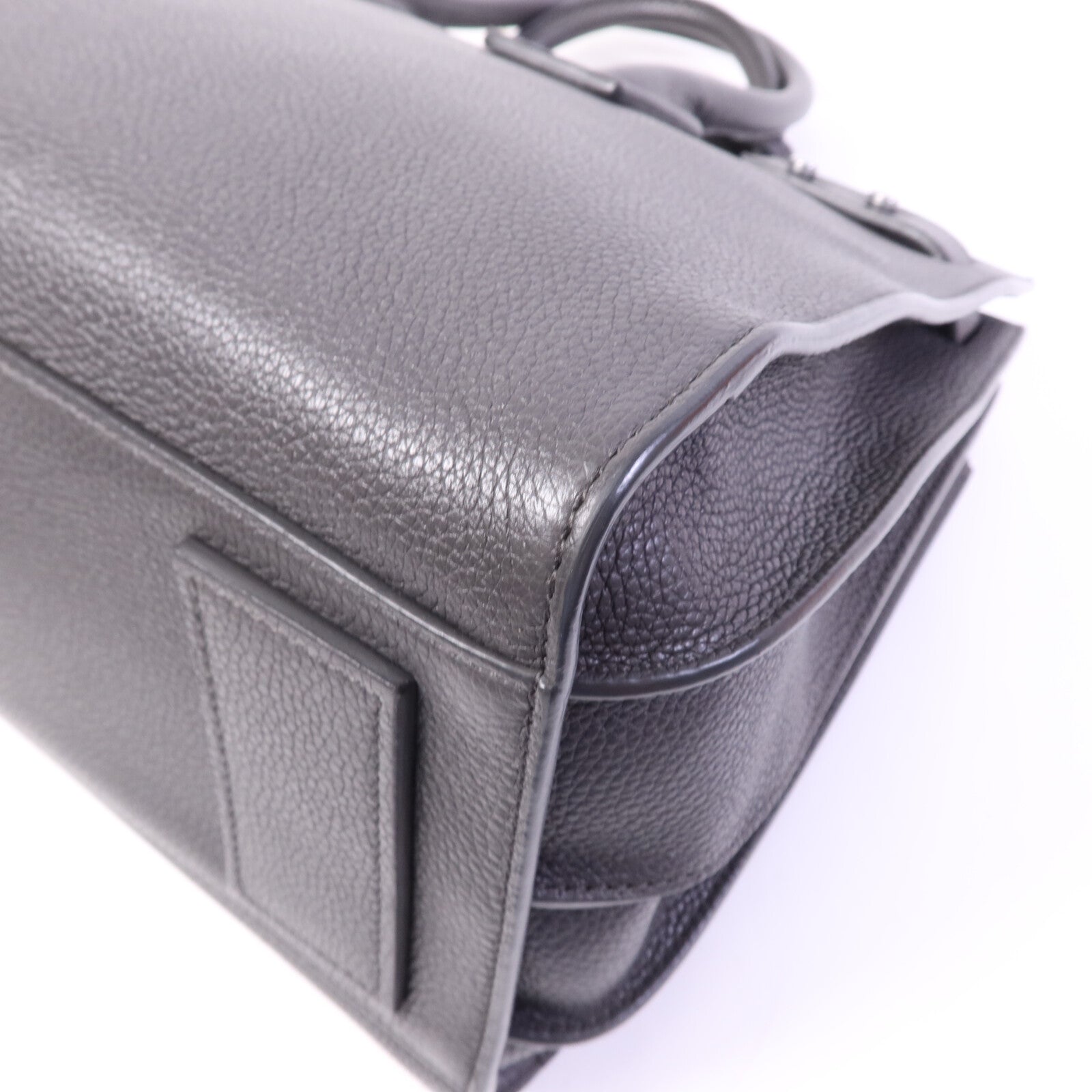 SAINT LAURENT 牛皮皮革Sac De Jour銀扣手挽肩背兩用袋