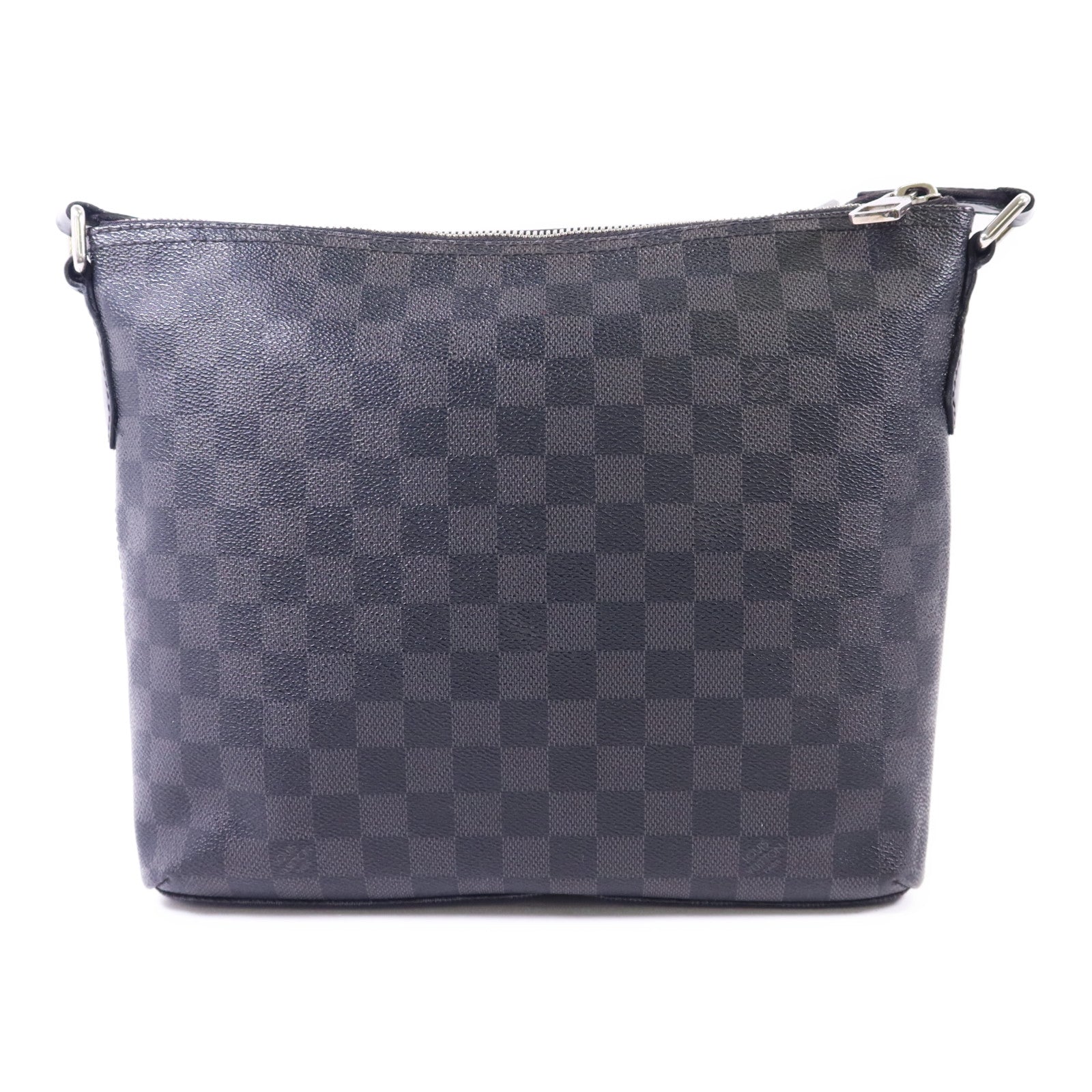 LOUIS VUITTON Damier Graphite Mick PM銀扣肩背袋