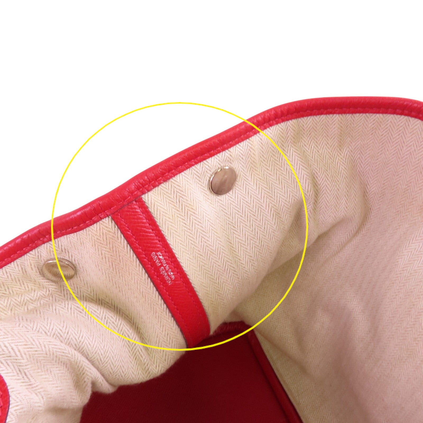 HERMES PHW Garden Party PM Tote Bag Handbag Epsom Leather