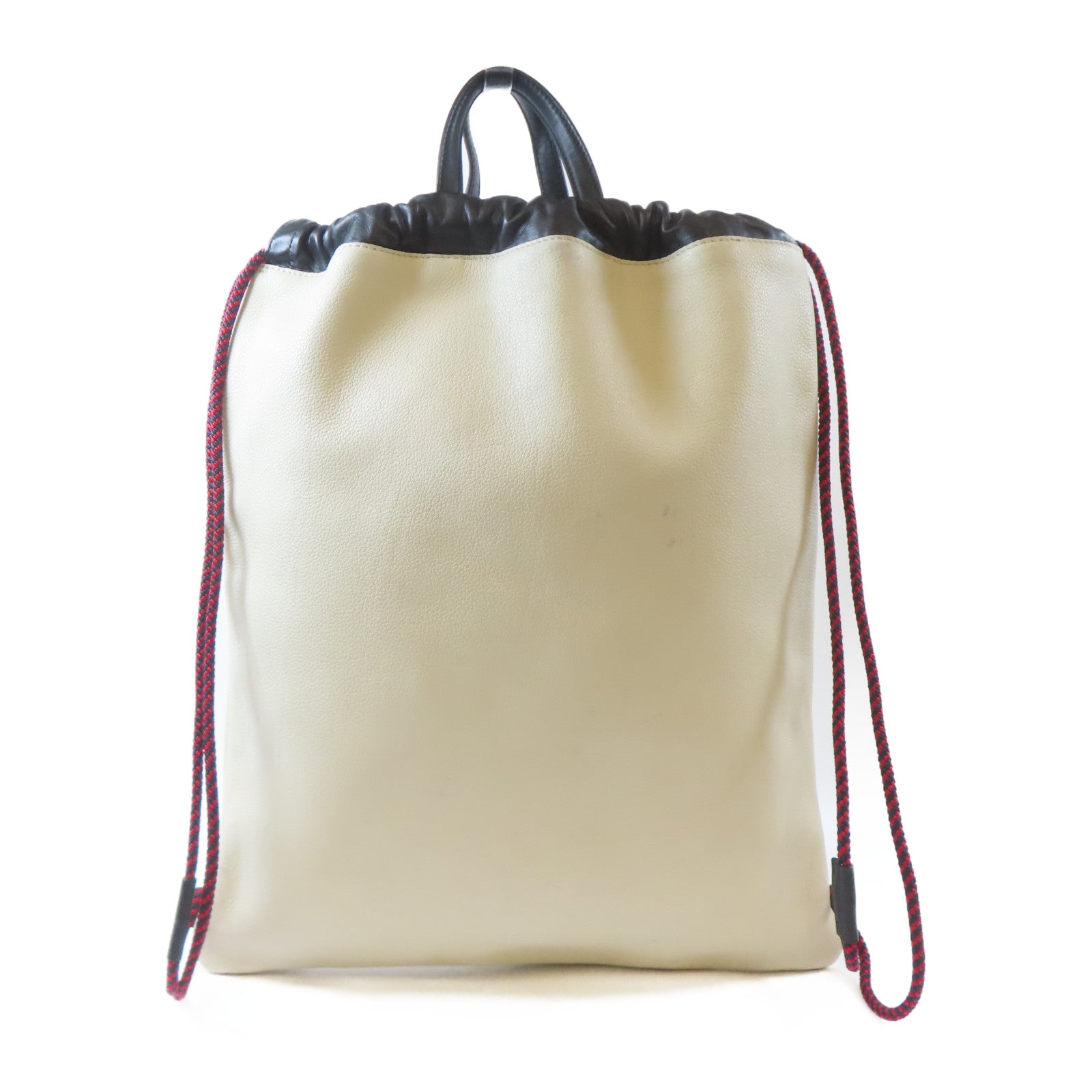 GUCCI 皮革Drawstring Backpack背包米白色