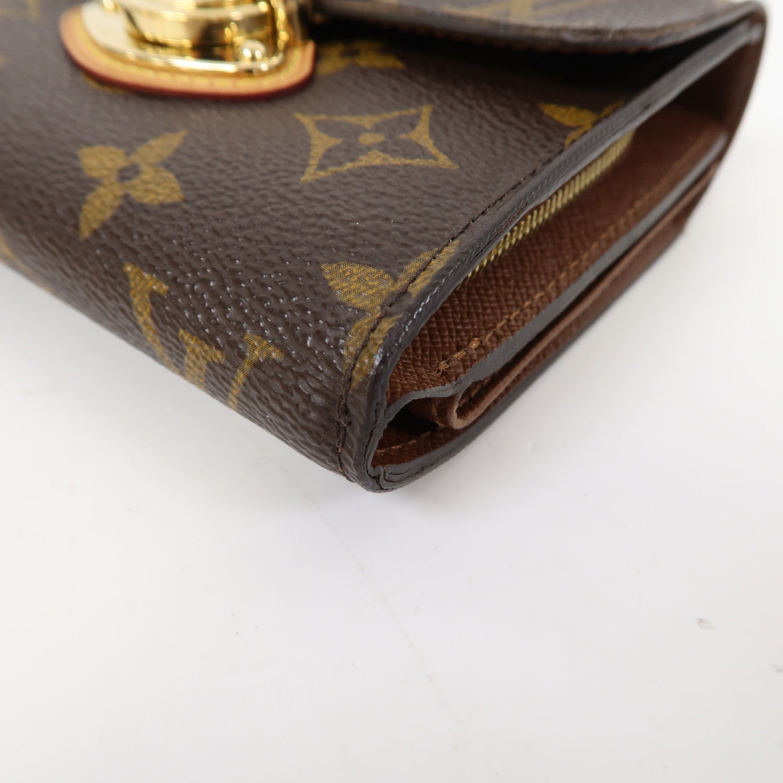 LOUIS VUITTON 【激減優惠】Monogram Wallet金扣錢包啡色