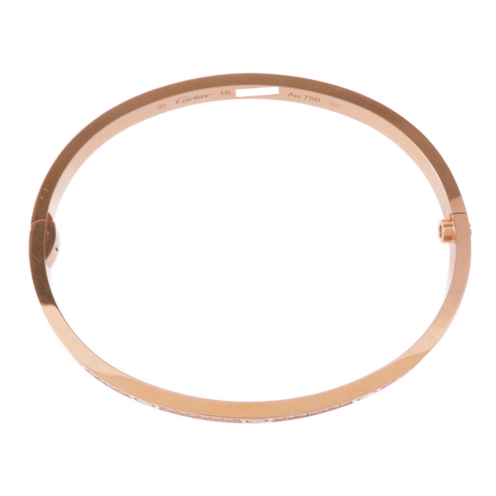 CARTIER 18K玫瑰金Love Diamond Bracelet鑽石手鏈Cartier#16