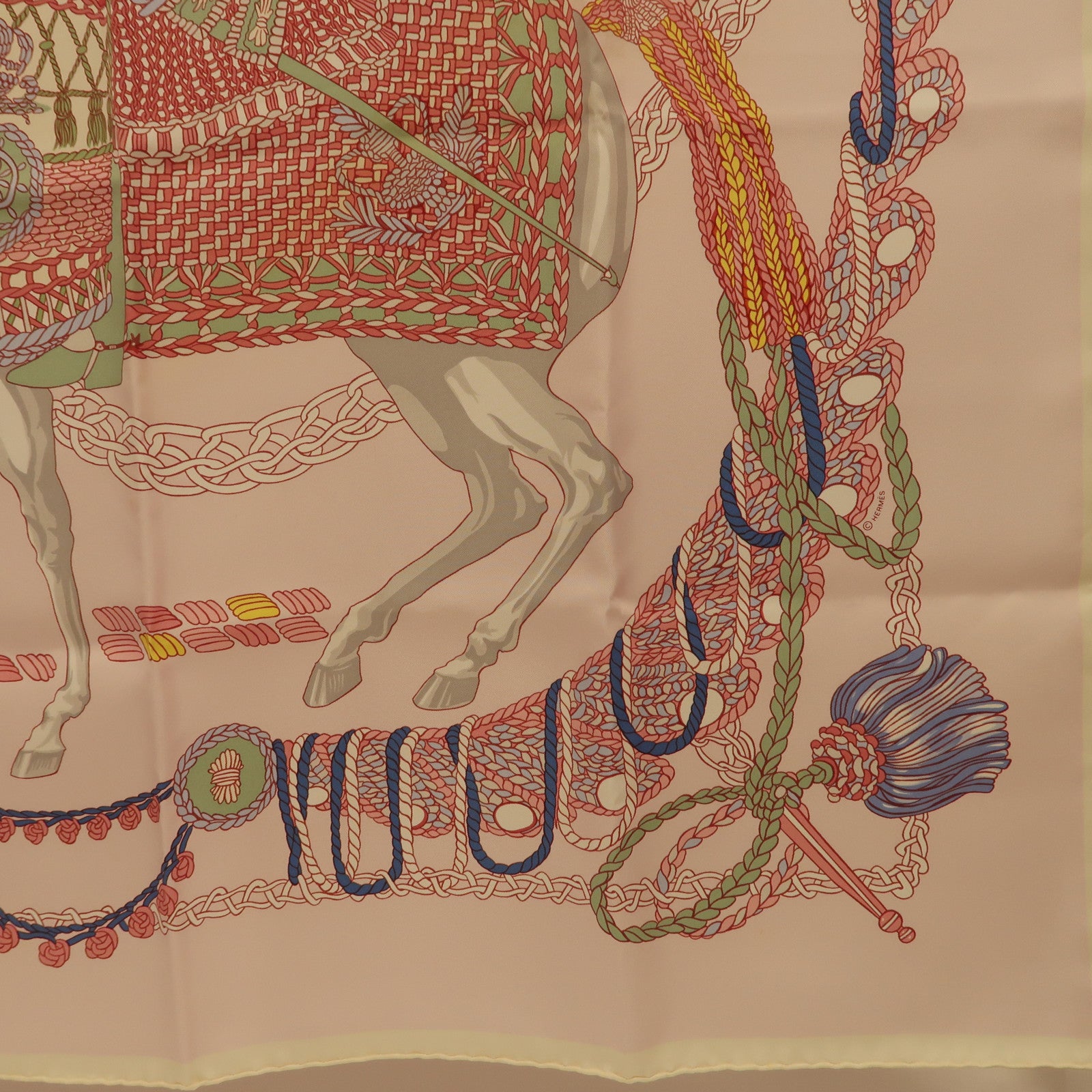 HERMES Scarf Scarves Silk Pink/Multicolor