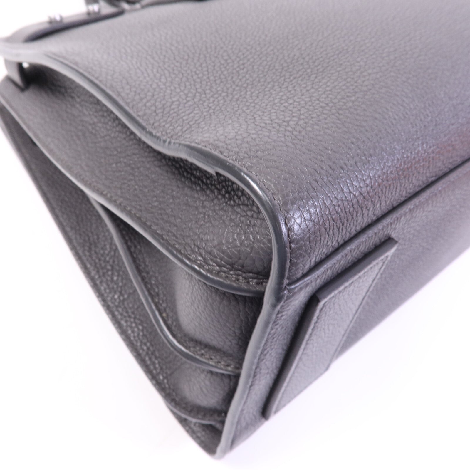 SAINT LAURENT 牛皮皮革Sac De Jour銀扣手挽肩背兩用袋