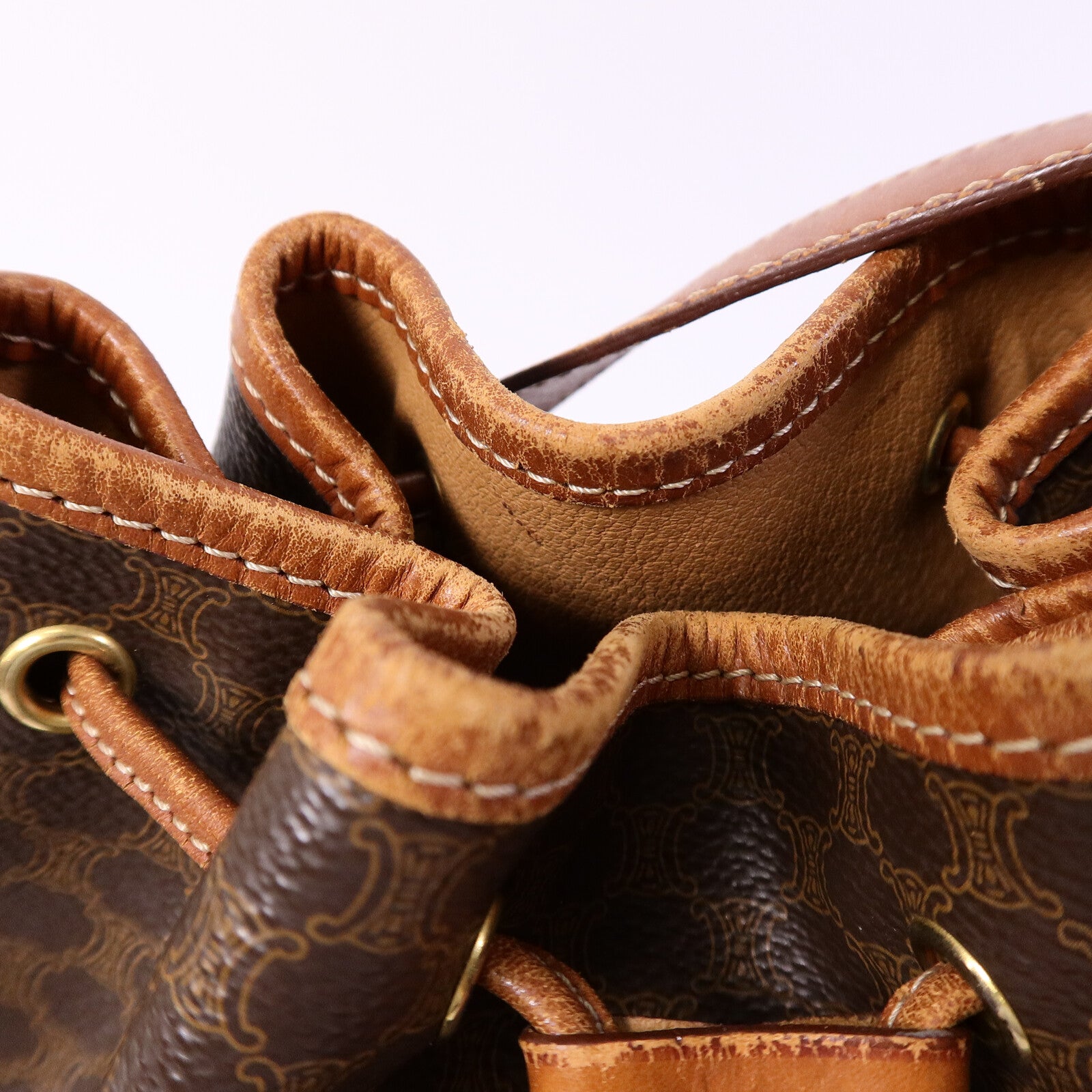 CELINE 塗層帆布Vintage Bucket Bag肩背袋