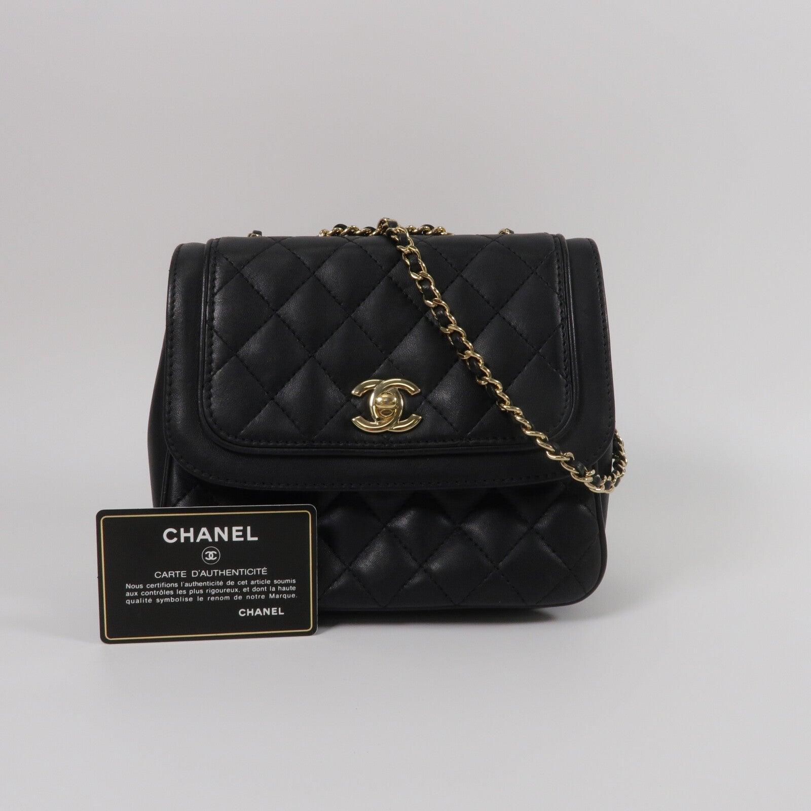 CHANEL 牛皮皮革Shoulder Bag鏈帶肩背袋