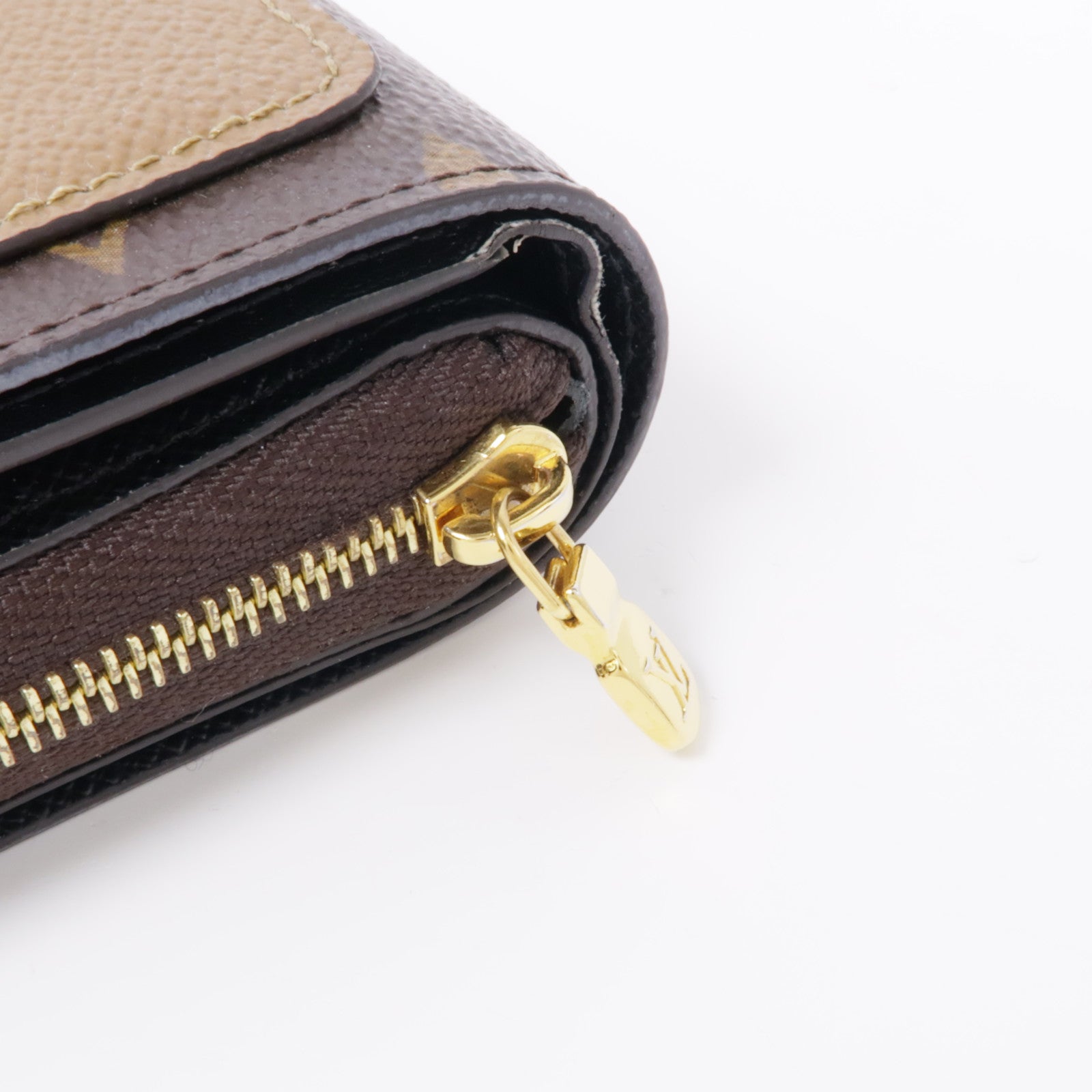 LOUIS VUITTON Monogram Giant Reverse Lou Wallet金扣錢包