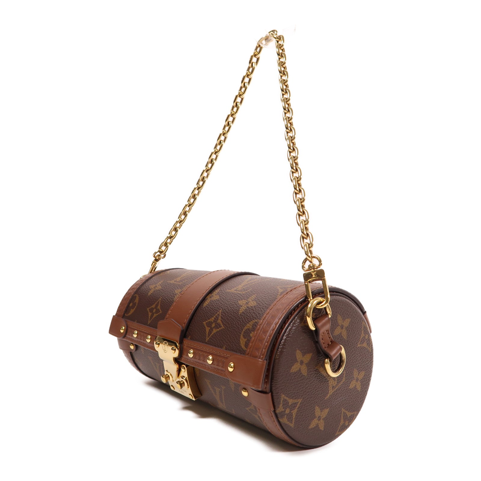 LOUIS VUITTON Monogram Papillon Trunk金扣手挽肩背兩用袋啡色