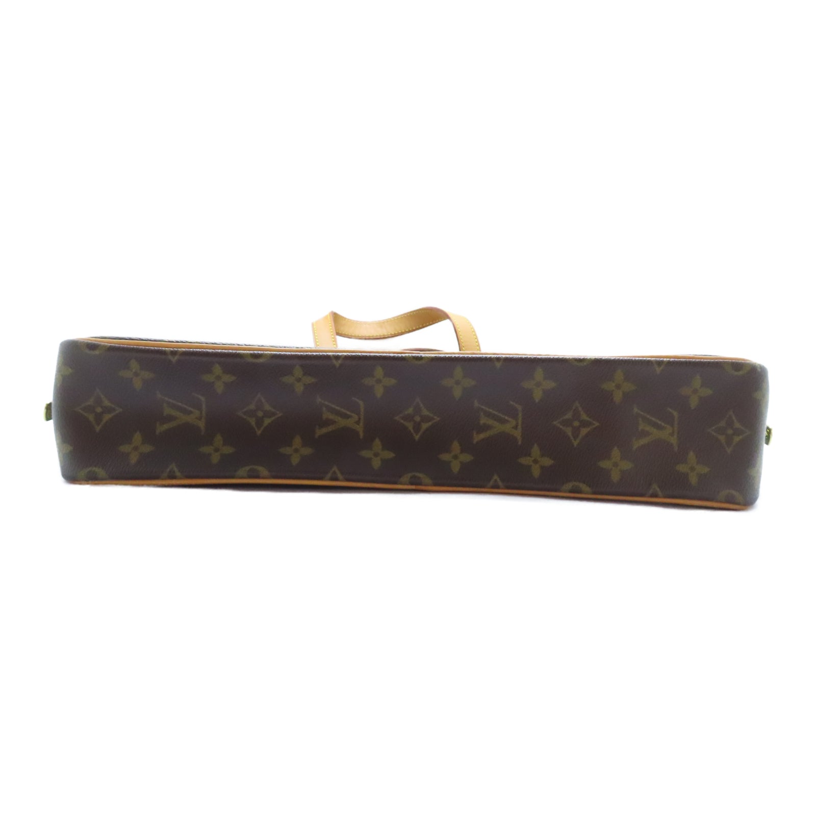 LOUIS VUITTON Monogram Porte-Documents Pega 金扣手挽袋啡色