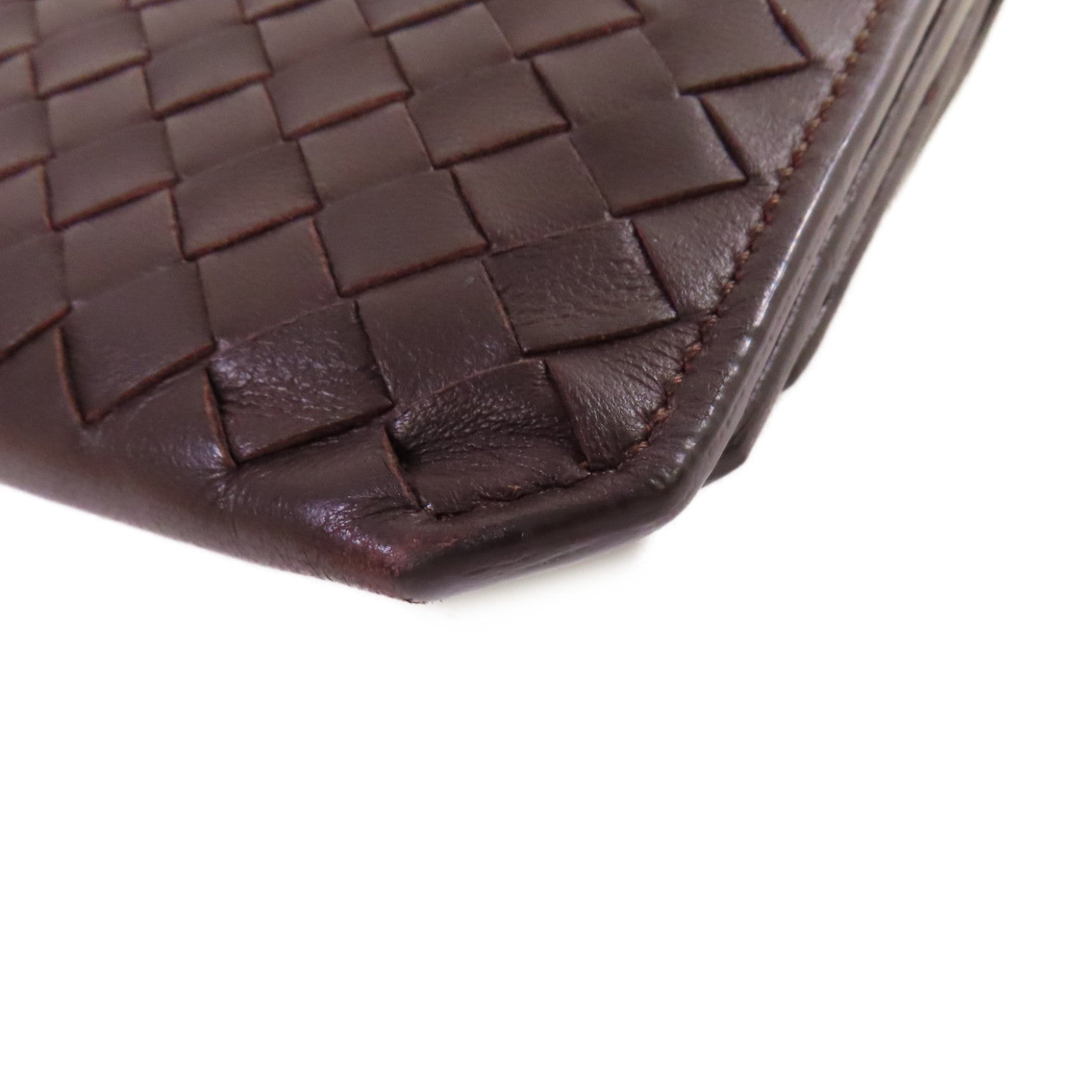 BOTTEGA VENETA 織紋皮革Long Wallet長錢包啡色