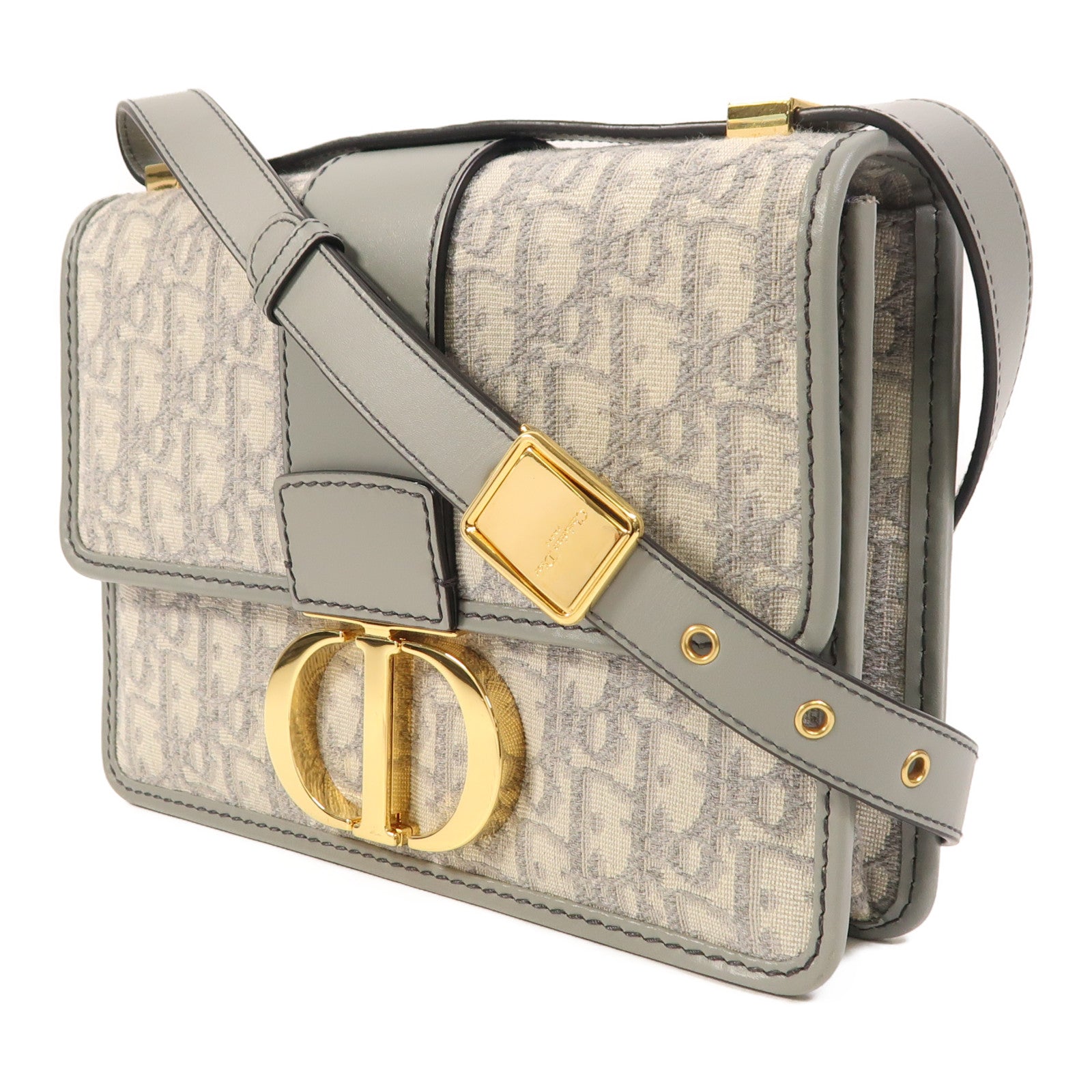 Dior 【激減優惠】帆布30 Montaigne金扣肩背袋