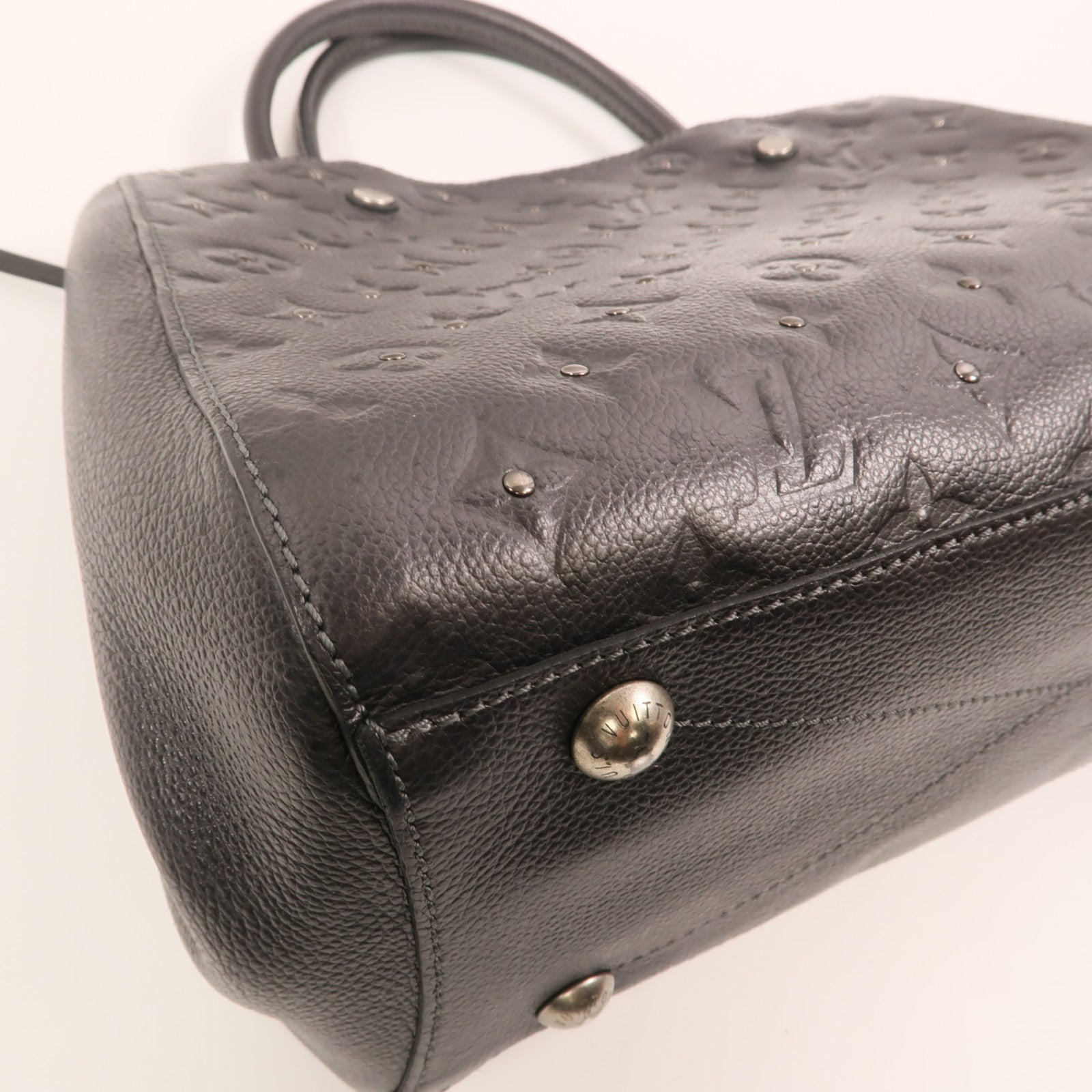 LOUIS VUITTON 【激減優惠】Monogram Empreinte Montaigne BB銀扣手挽肩背兩用袋