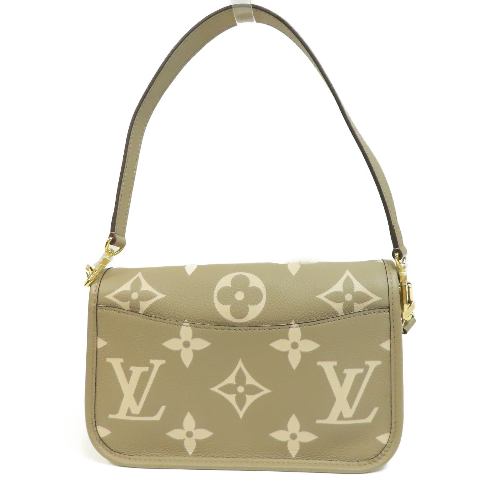 LOUIS VUITTON Monogram Empereinte Diane金扣肩背袋米色