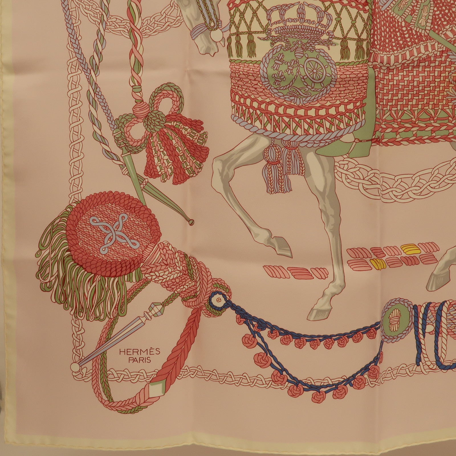 HERMES Scarf Scarves Silk Pink/Multicolor