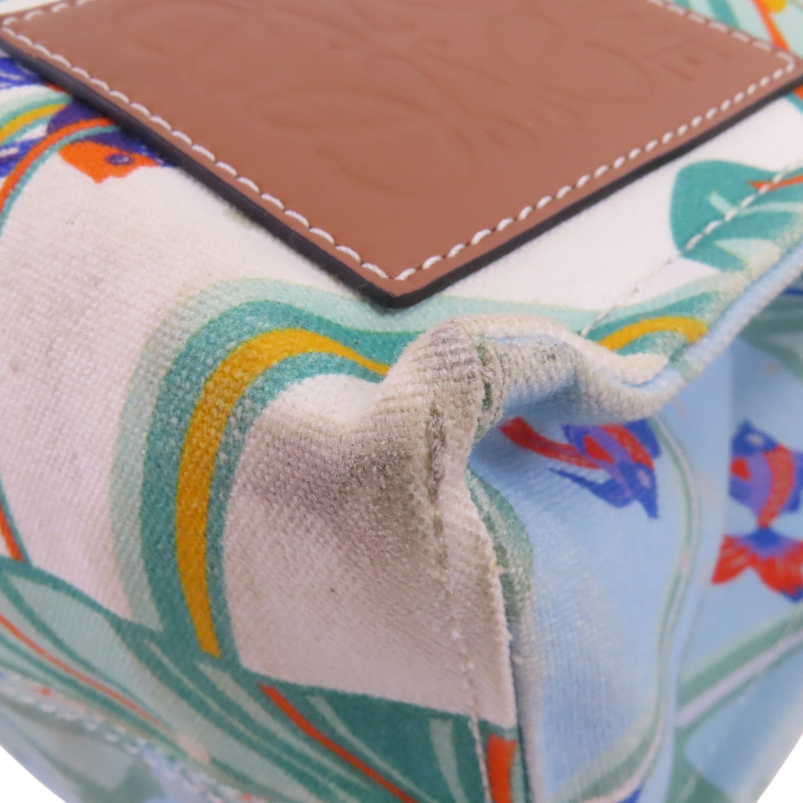 LOEWE 帆布Paulas Ibiza Mermaid Medium Cushion Tote肩背袋