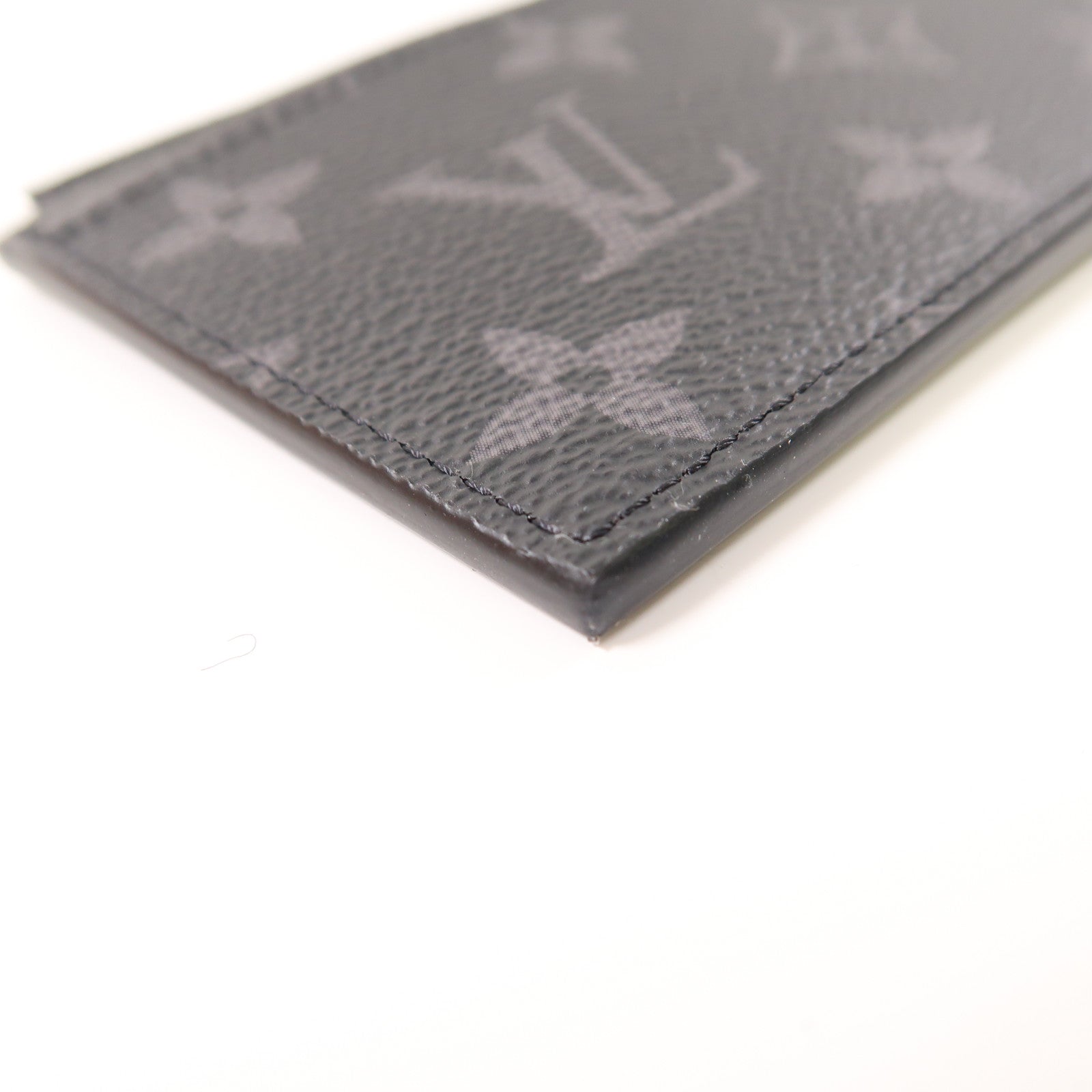 LOUIS VUITTON Monogram Eclipse/Taiga Coin Card Holder銀扣零錢包/卡片套