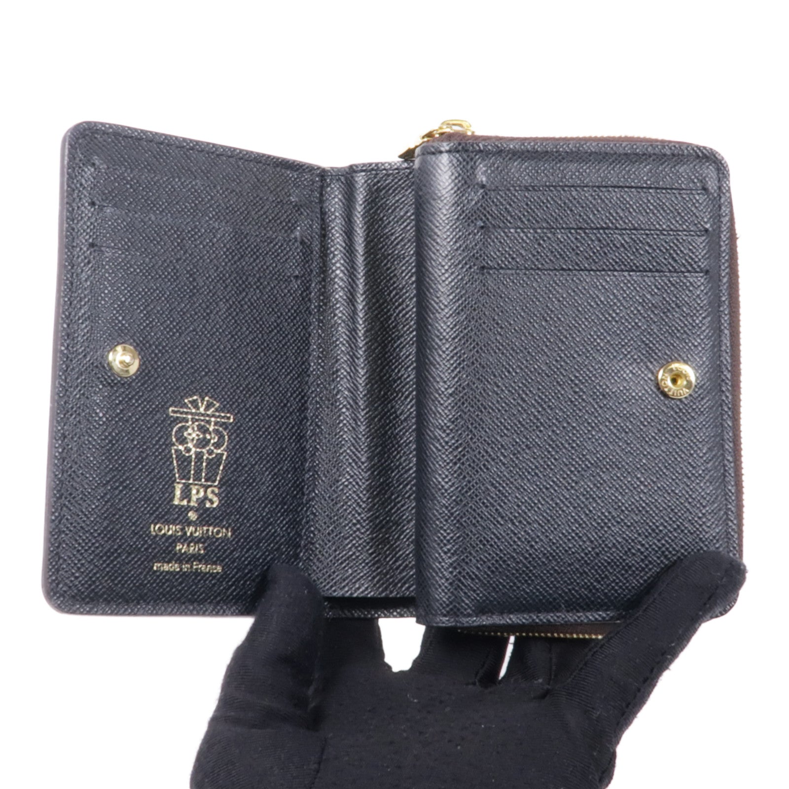 LOUIS VUITTON Monogram Giant Reverse Lou Wallet金扣錢包