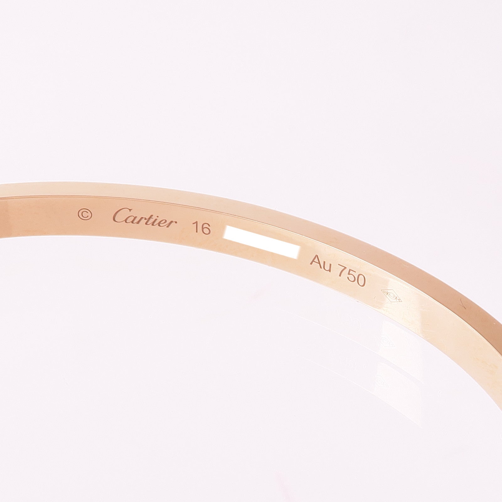 CARTIER 18K玫瑰金Love Diamond Bracelet鑽石手鏈Cartier#16