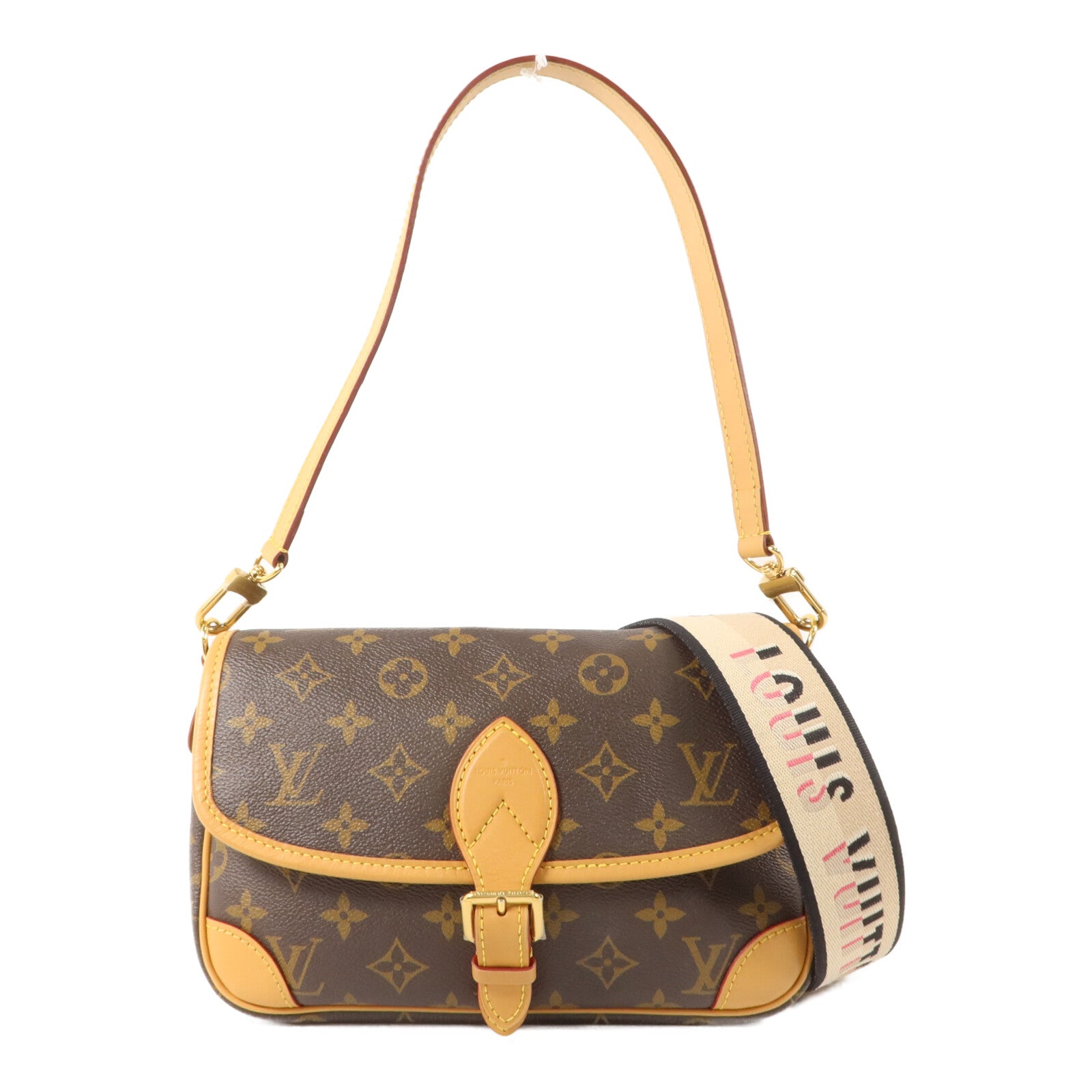 LOUIS VUITTON Monogram Diane金扣手挽肩背兩用袋