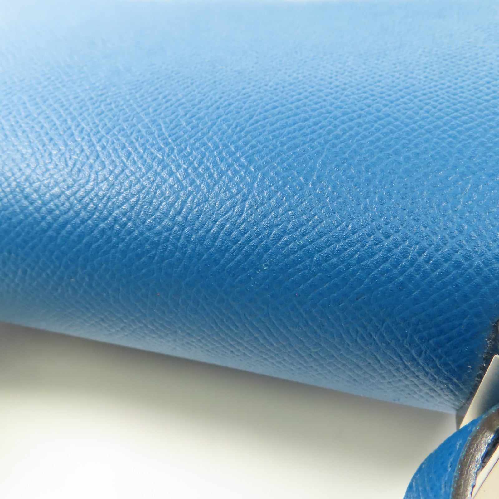 HERMES PHW Constance 24 Shoulder Bag Veau Epsom Leather Stamp R 1P Colvert Blue