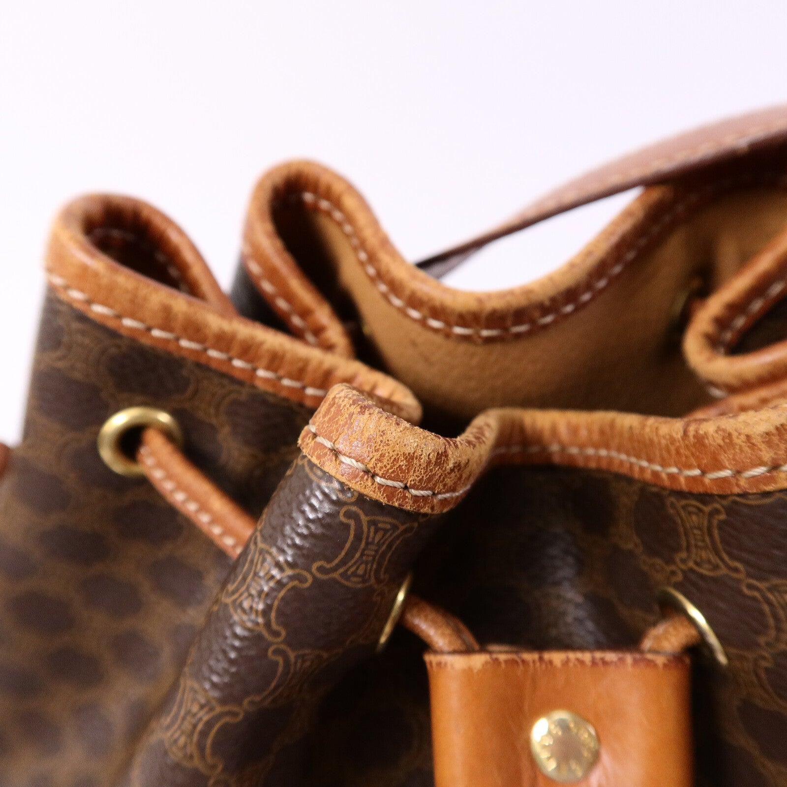 CELINE 塗層帆布Vintage Bucket Bag肩背袋