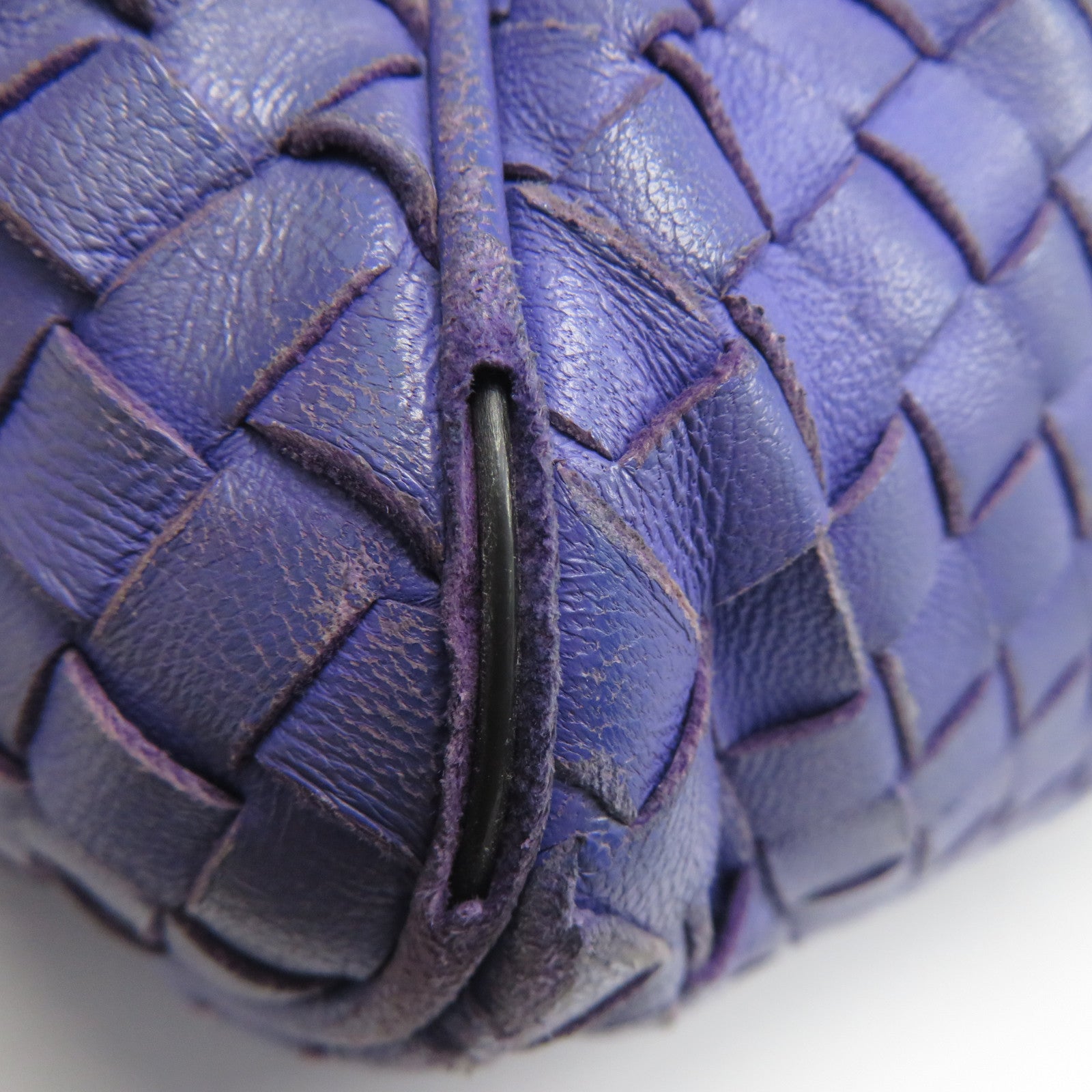 BOTTEGA VENETA 【清倉大減價】牛皮皮革2 Way Shoulder銀扣手挽肩背兩用袋紫色