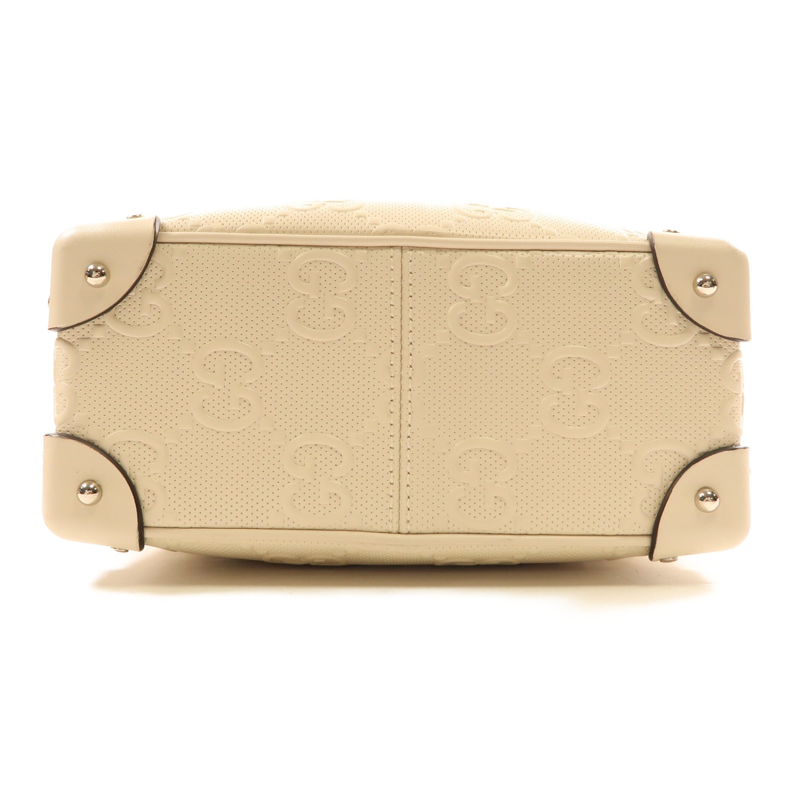 GUCCI 塗層帆布GG Supreme銀扣肩背袋
