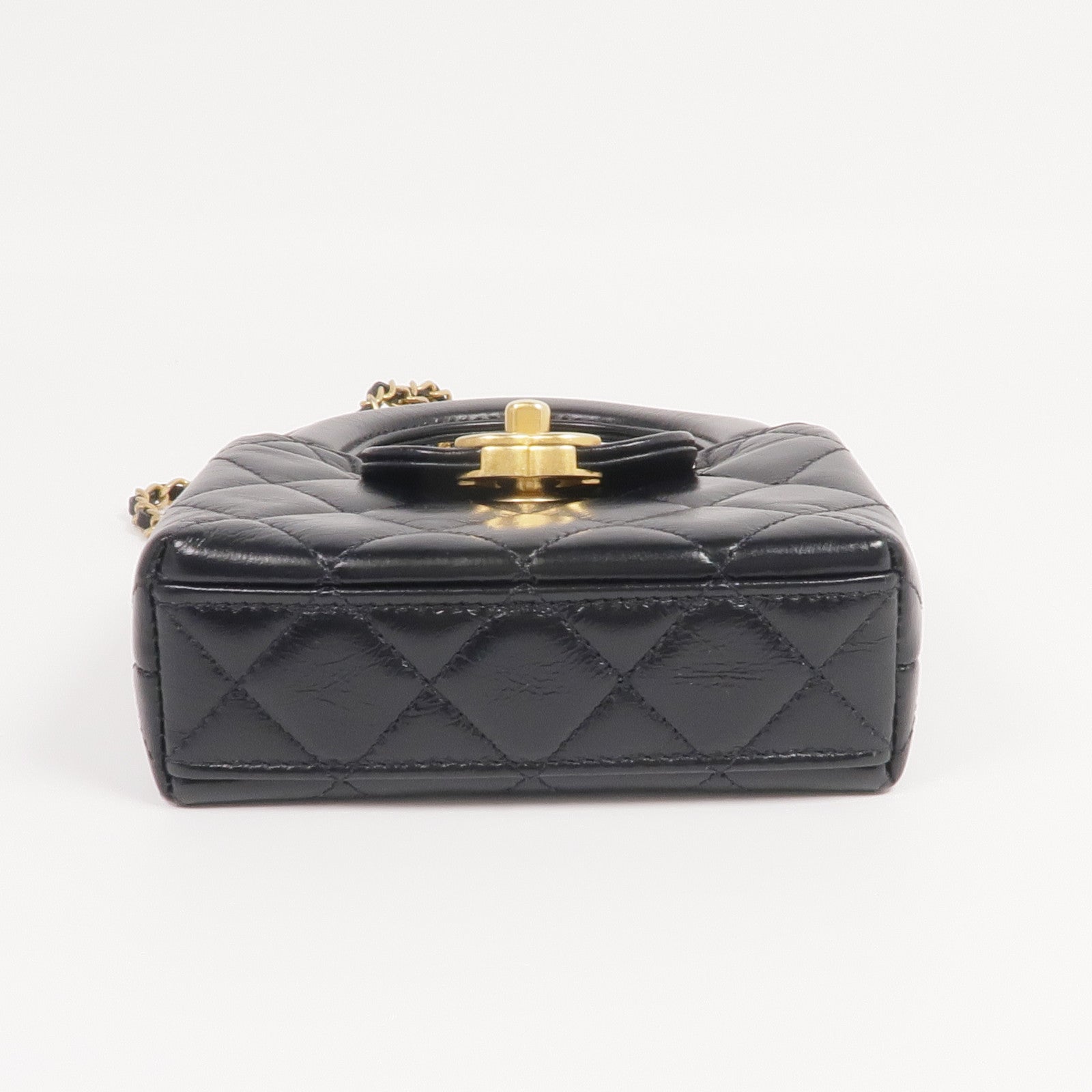CHANEL 【激減優惠】牛皮皮革Kelly Nano金扣手挽肩背兩用袋