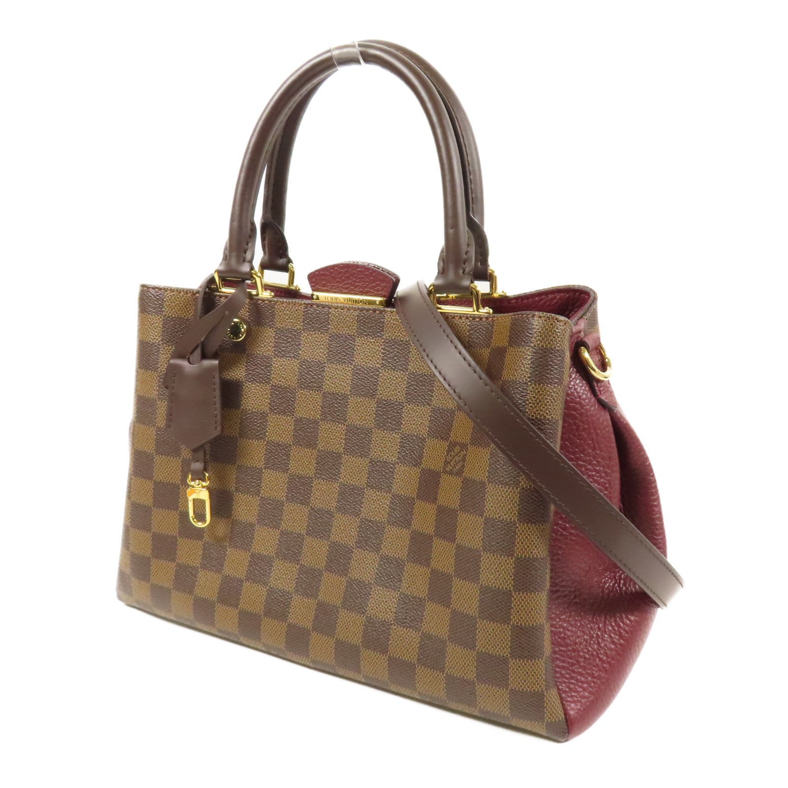 LOUIS VUITTON Damier Brittany金扣手挽肩背兩用袋