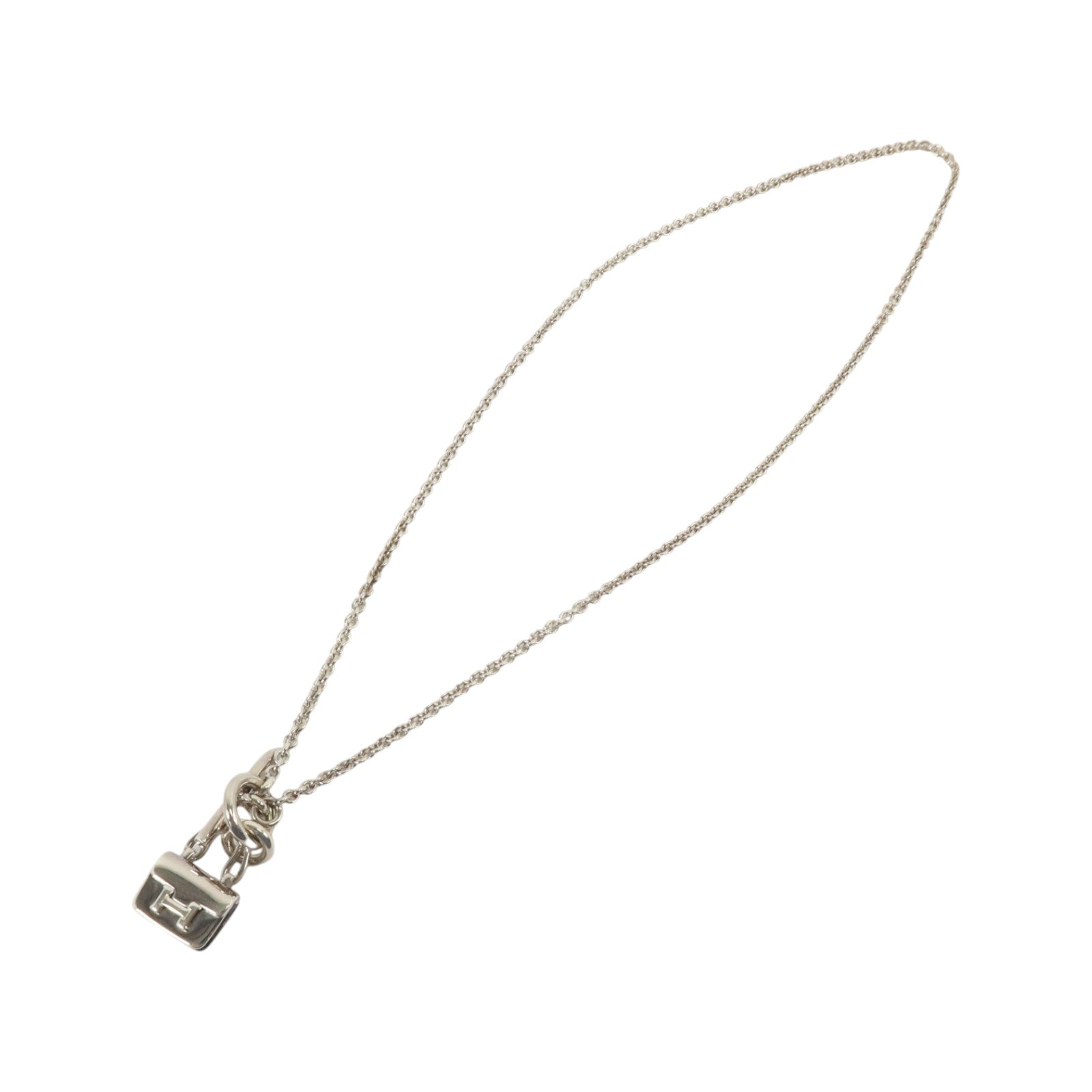 HERMES 925純銀Amulettes Constance銀扣項鏈