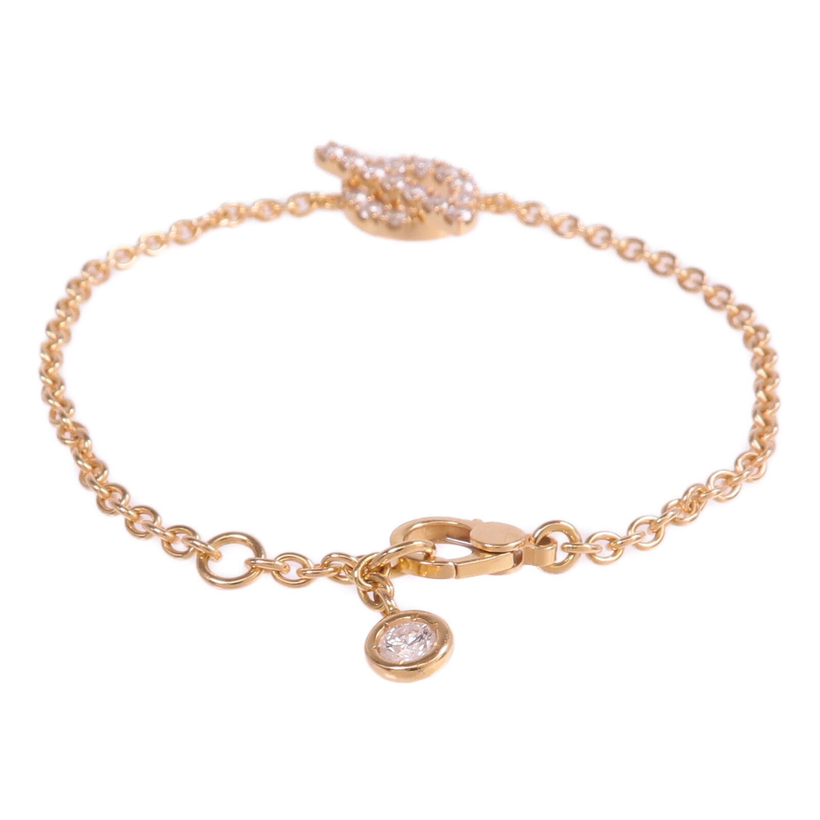 HERMES 18K玫瑰金Finesse Bracelet鑽石手鏈