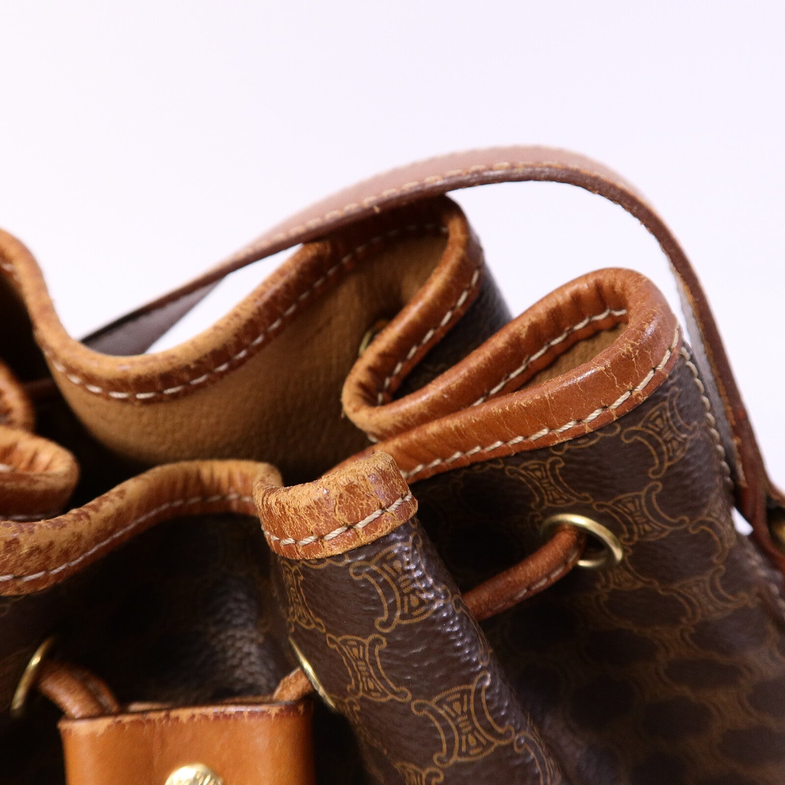 CELINE 塗層帆布Vintage Bucket Bag肩背袋