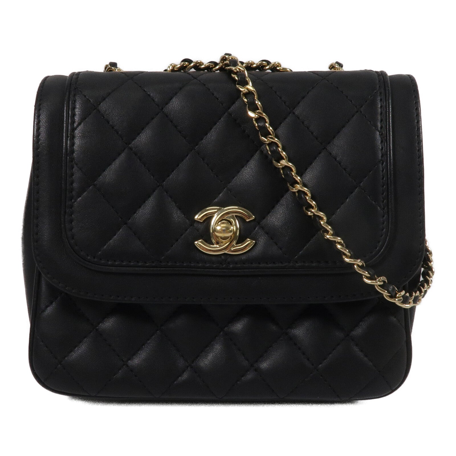 CHANEL 牛皮皮革Shoulder Bag鏈帶肩背袋