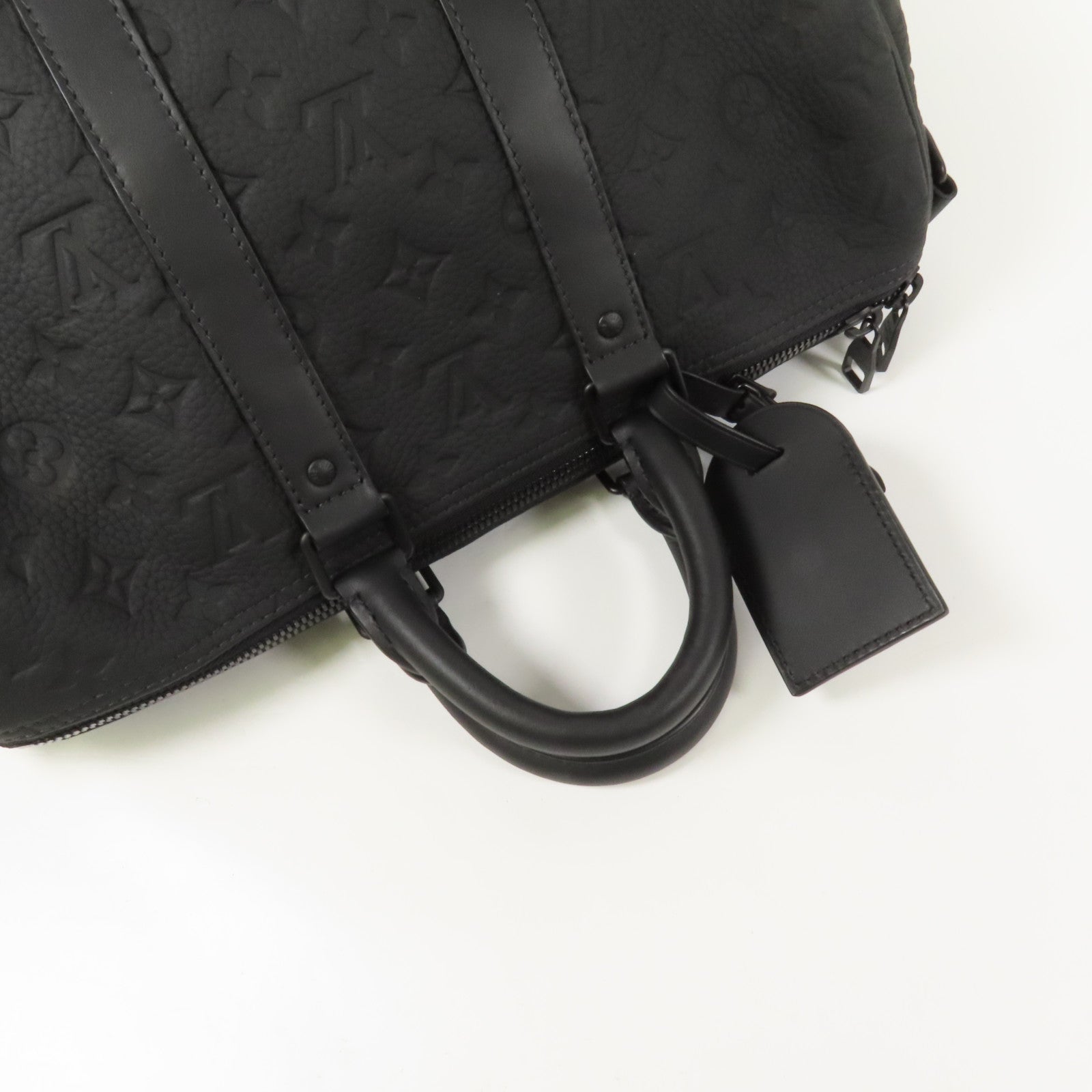 LOUIS VUITTON Monogram Taurillon Keepall Bandouliere35手挽肩背兩用袋