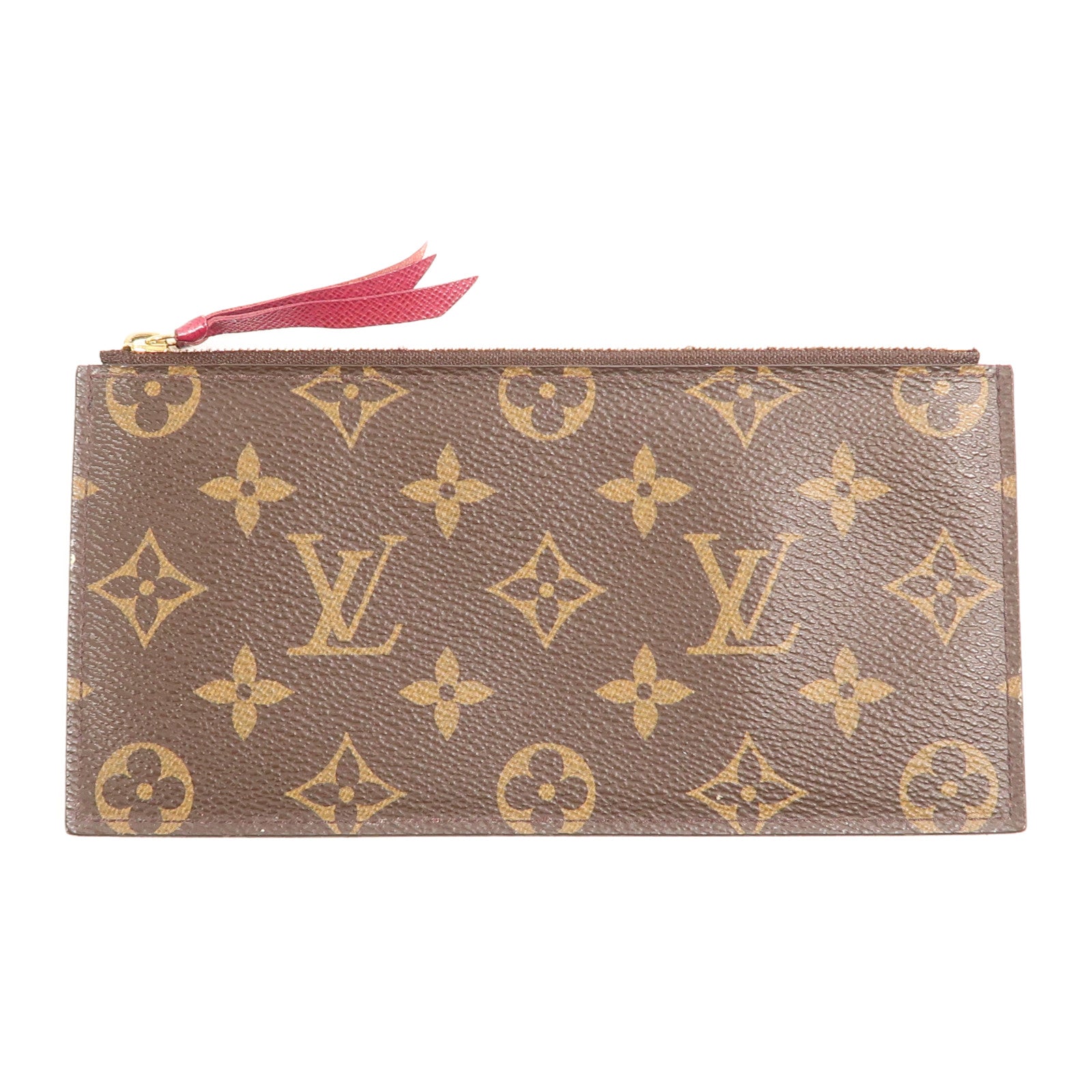 LOUIS VUITTON Monogram Pochette Felicie金扣鏈帶肩背袋棕色