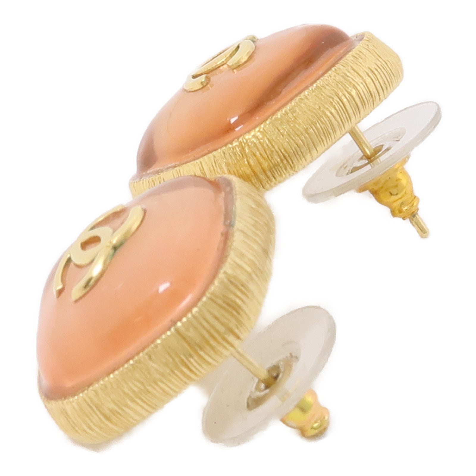CHANEL PVC Earrings耳環粉紅色/金色