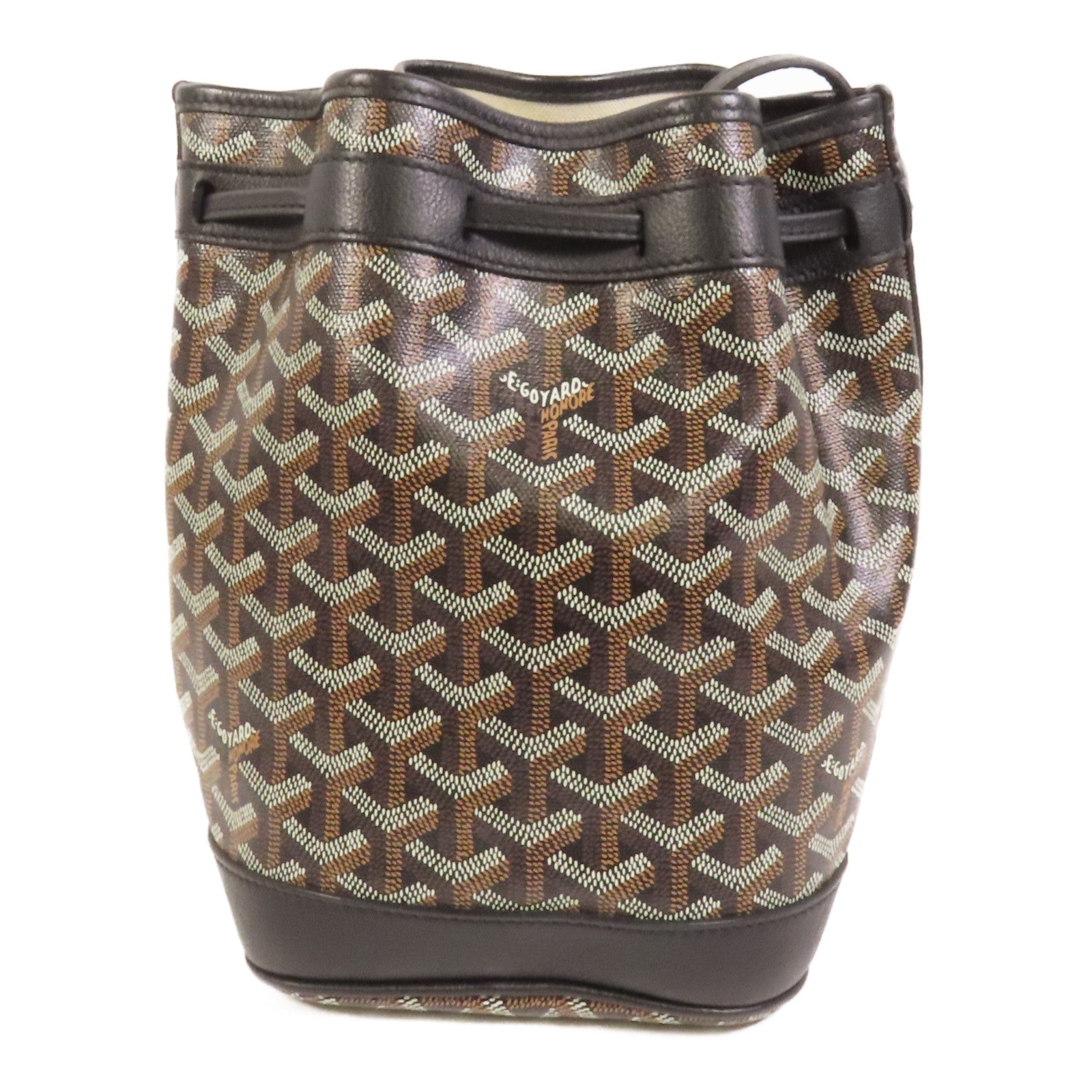 GOYARD 【激減優惠】塗層帆布Petit Flot PM Bucket Bag銀扣肩背袋