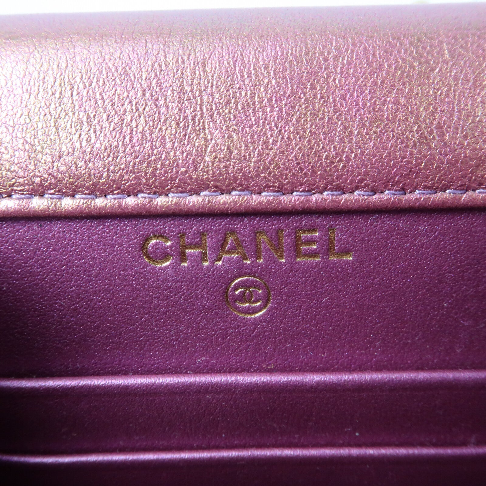 CHANEL 羊皮皮革Phone Case金扣鏈帶肩背袋