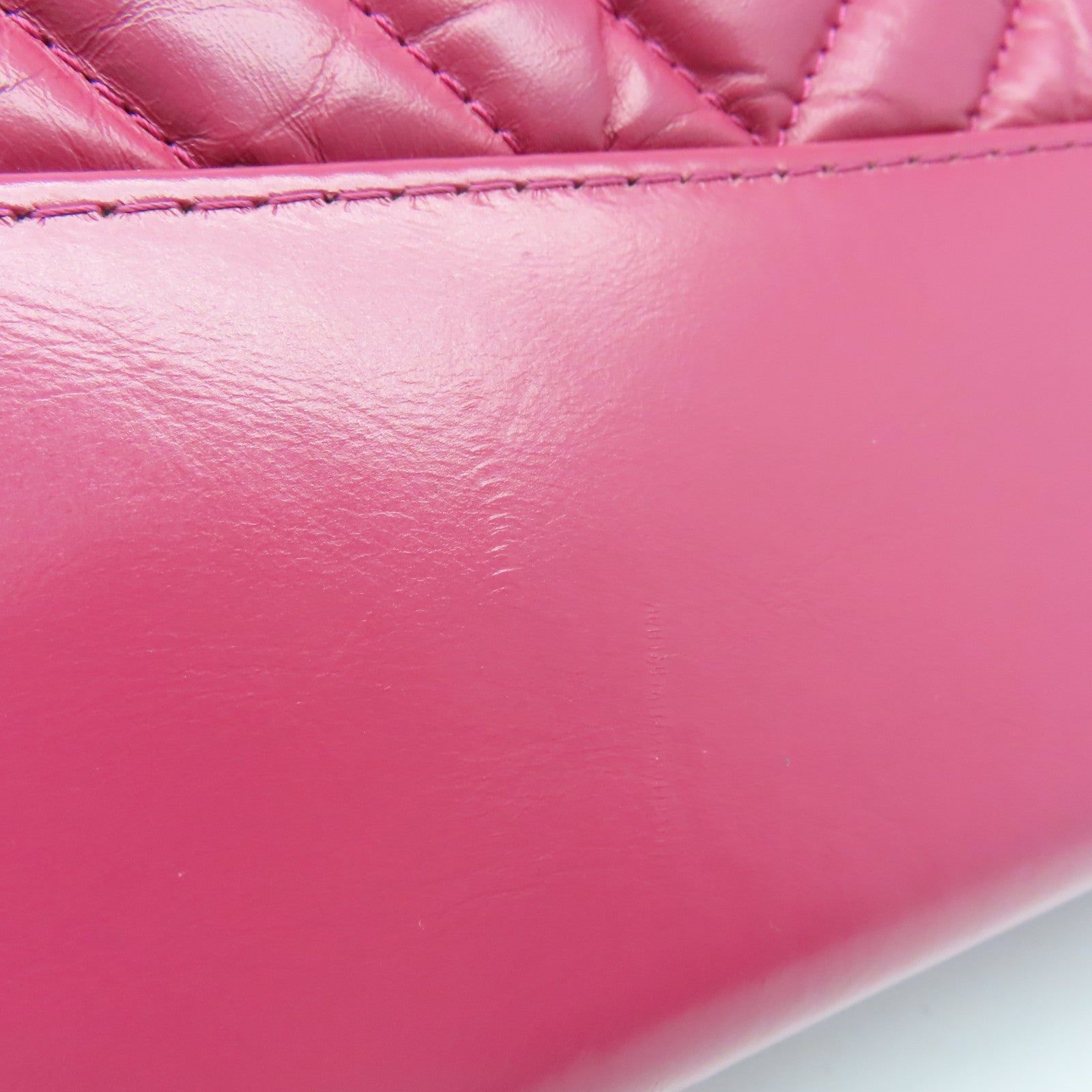 CHANEL 斜紋牛皮皮革Gabrielle金扣鏈帶肩背袋粉紅色
