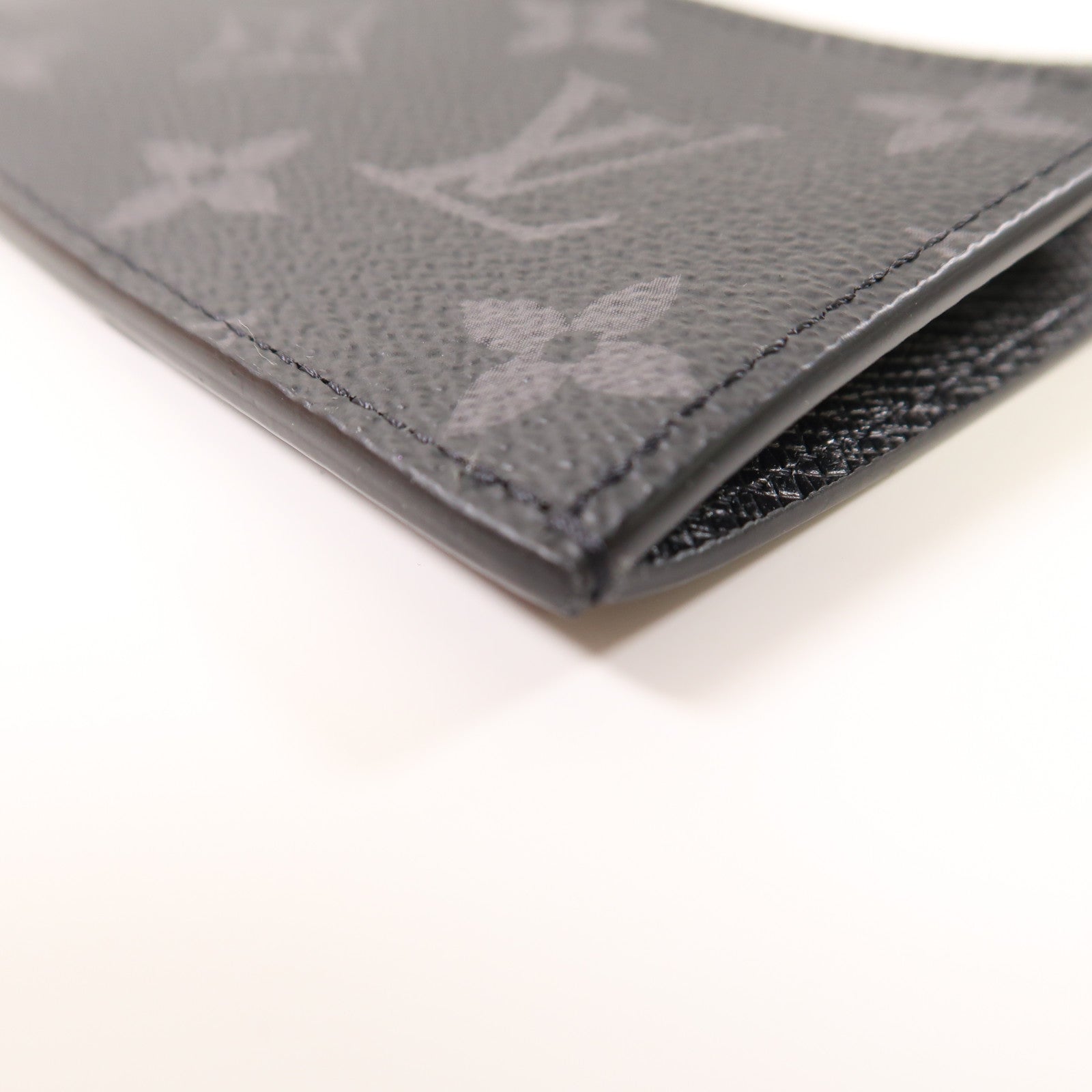 LOUIS VUITTON Monogram Eclipse/Taiga Coin Card Holder銀扣零錢包/卡片套