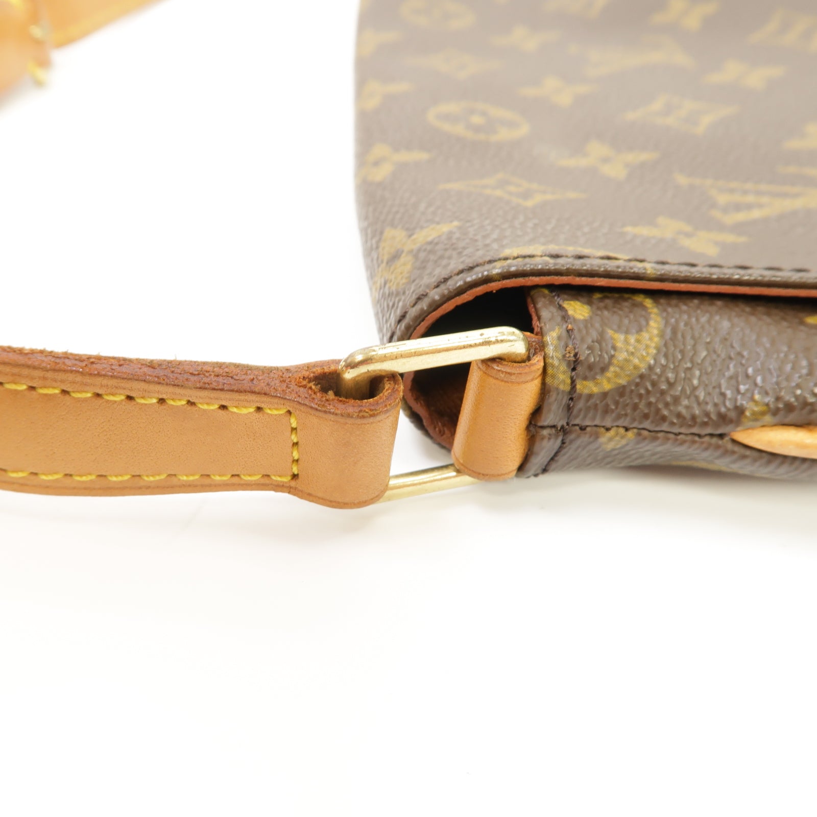 LOUIS VUITTON Monogram Musette Tango金扣肩背袋啡色