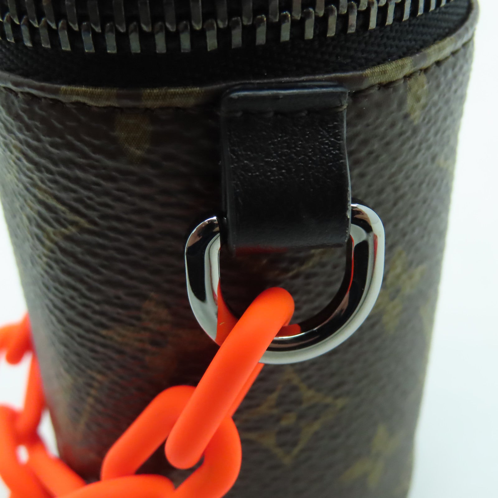 LOUIS VUITTON 【清倉大減價】Monogram Barrel Pouch銀扣手拿包棕色