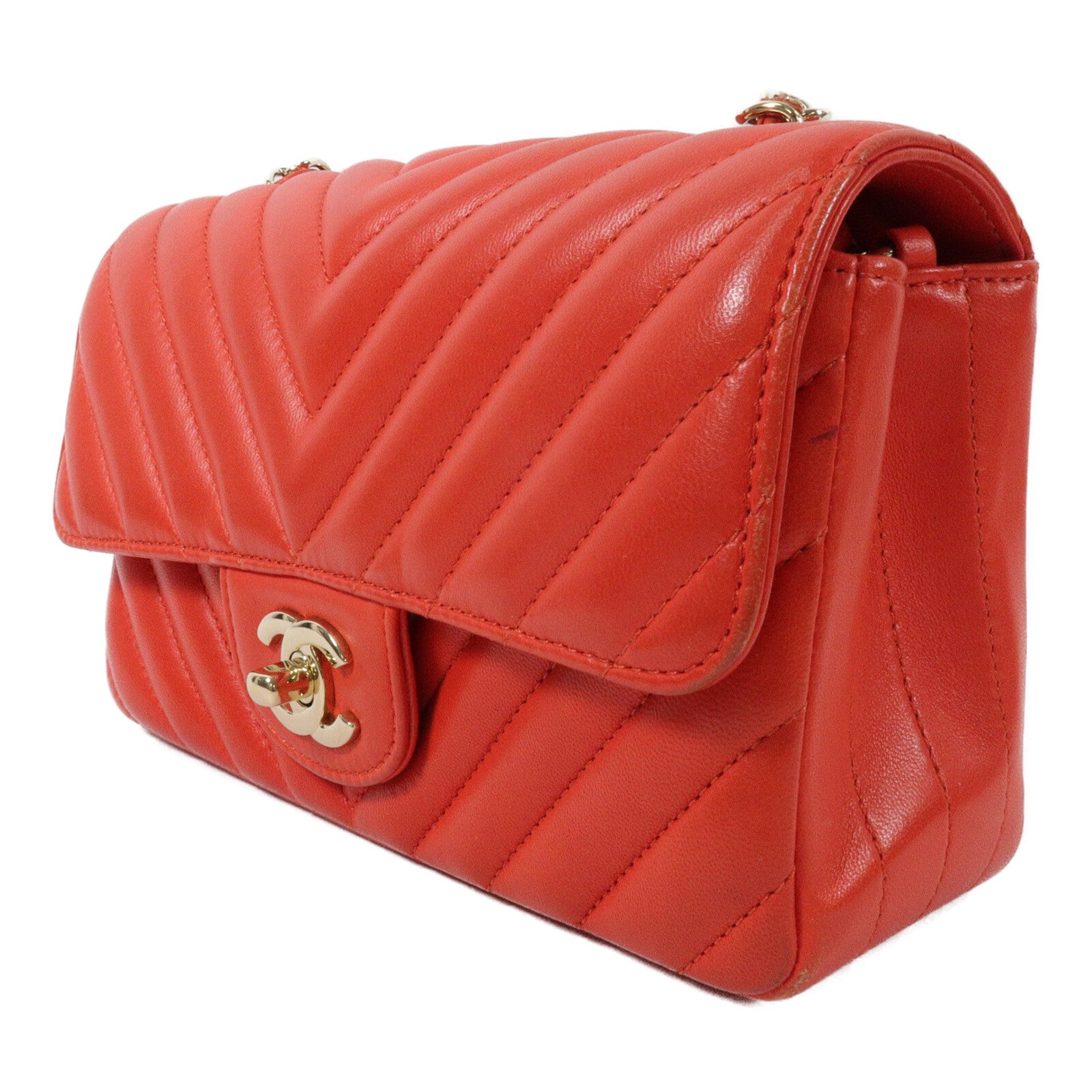 CHANEL 羊皮皮革Mini Classic 17鏈帶肩背袋