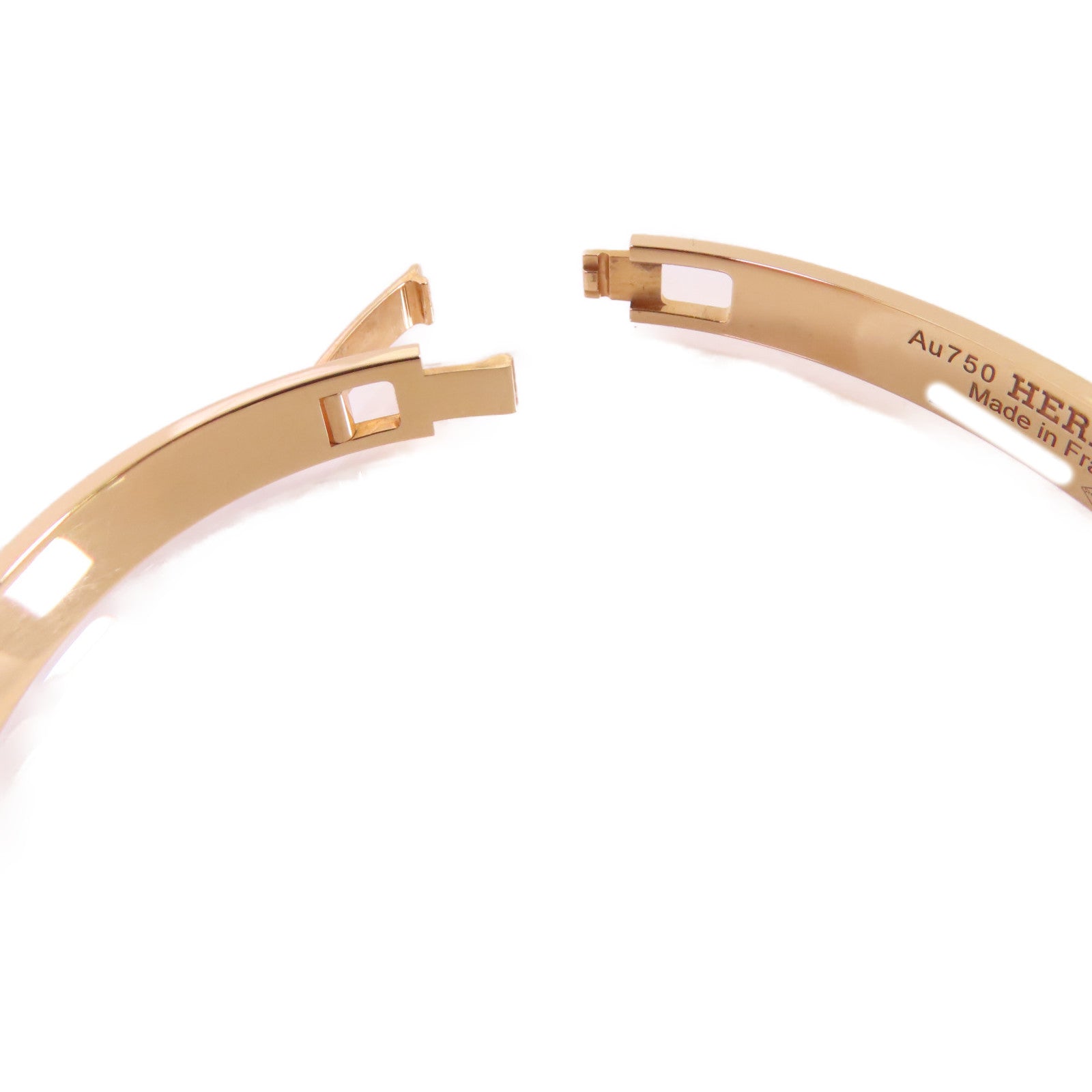 HERMES 18K玫瑰金H D'ANCRE Diamond Bracelet 0.07ct鑽石手鏈
