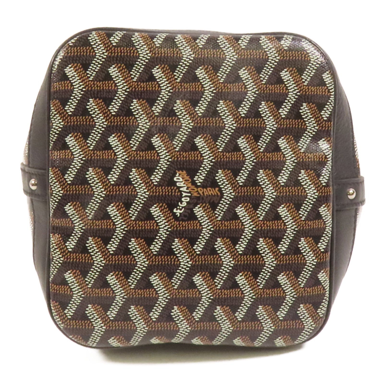 GOYARD 塗層帆布Petit Flot PM Bucket Bag銀扣肩背袋