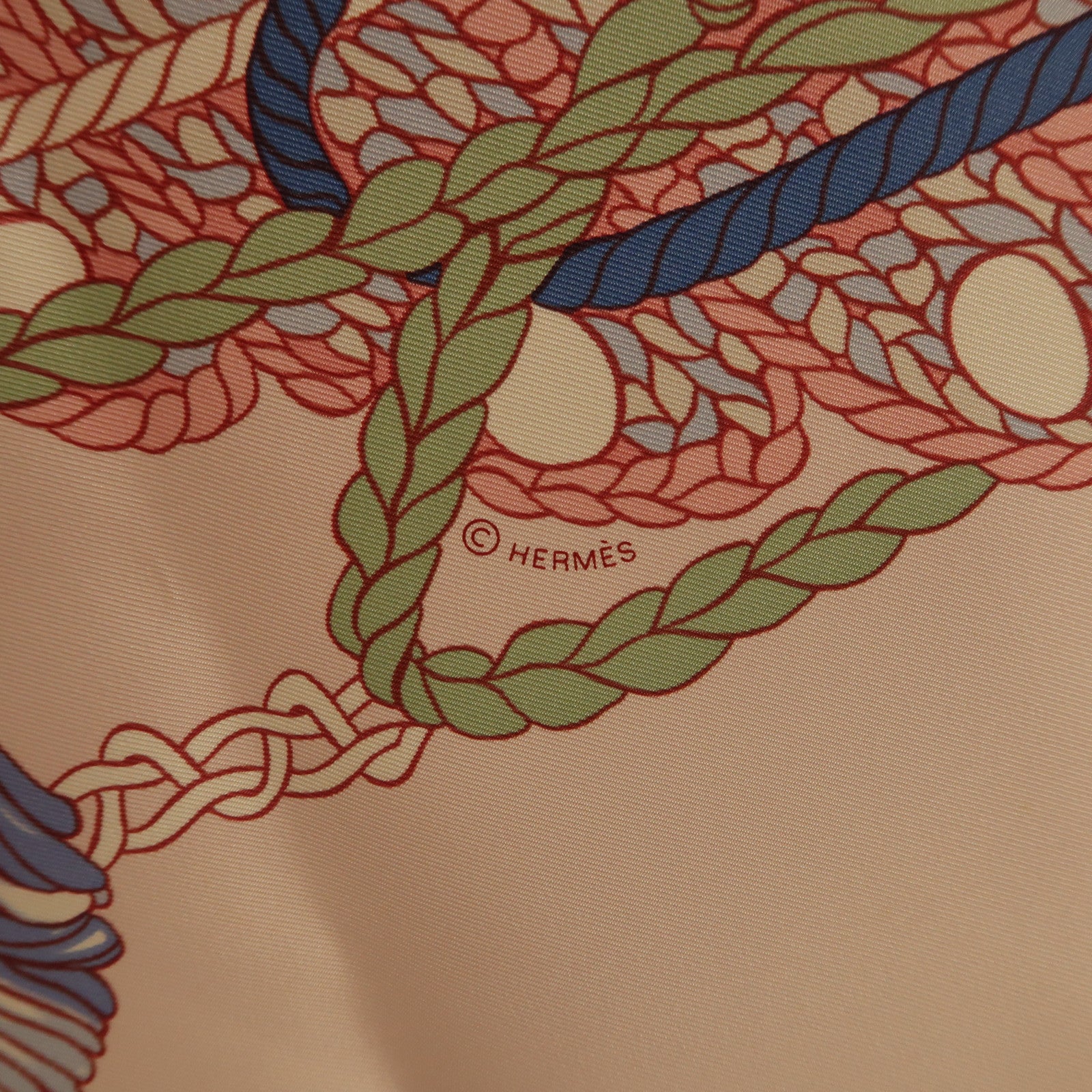 HERMES Scarf Scarves Silk Pink/Multicolor