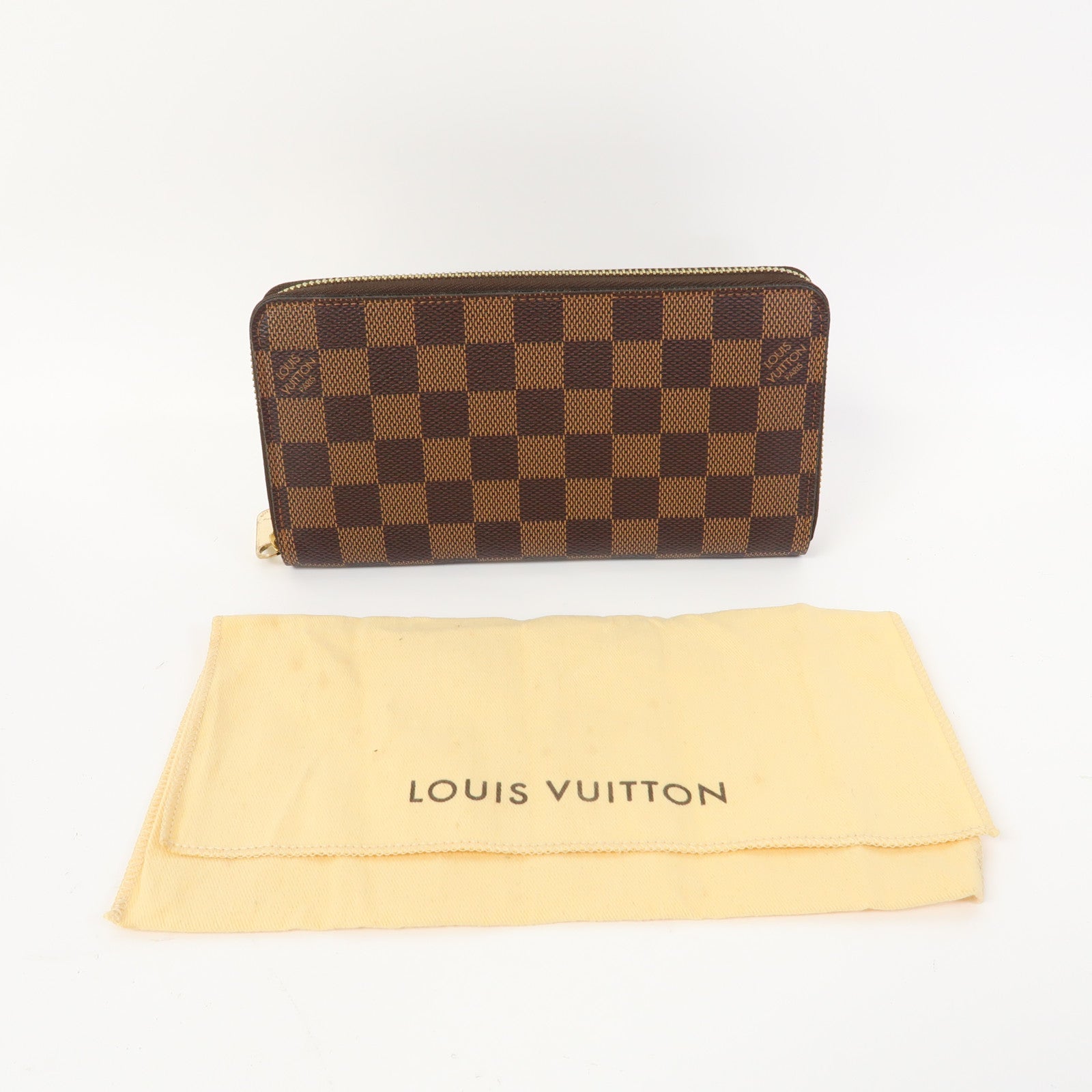 LOUIS VUITTON Damier Long Wallet金扣長錢包啡色